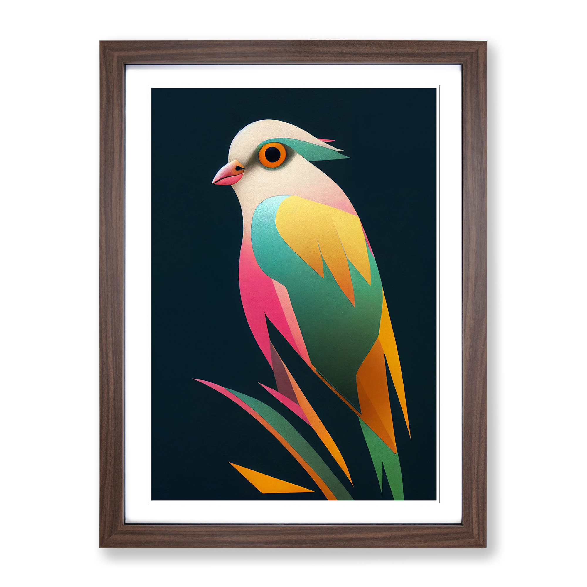 Bird Retro Art Framed Canvas Wall Art Print Poster Picture, Home Decor - Picture 7 of 8