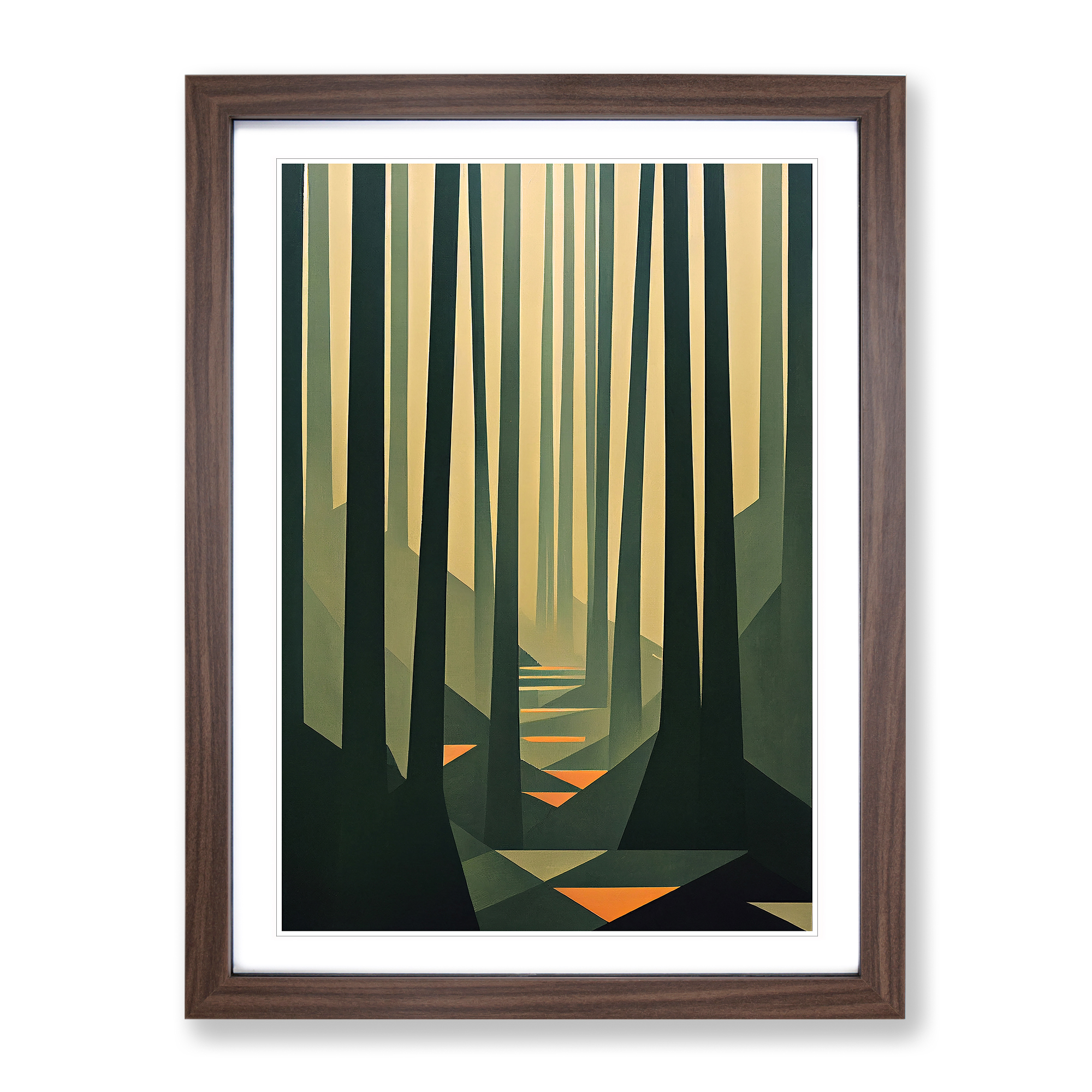 Impresión en bloque Bosque Abstracto No.5 Lienzo Enmarcado Arte de Pared Impresión Póster Imagen - Imagen 7 de 8