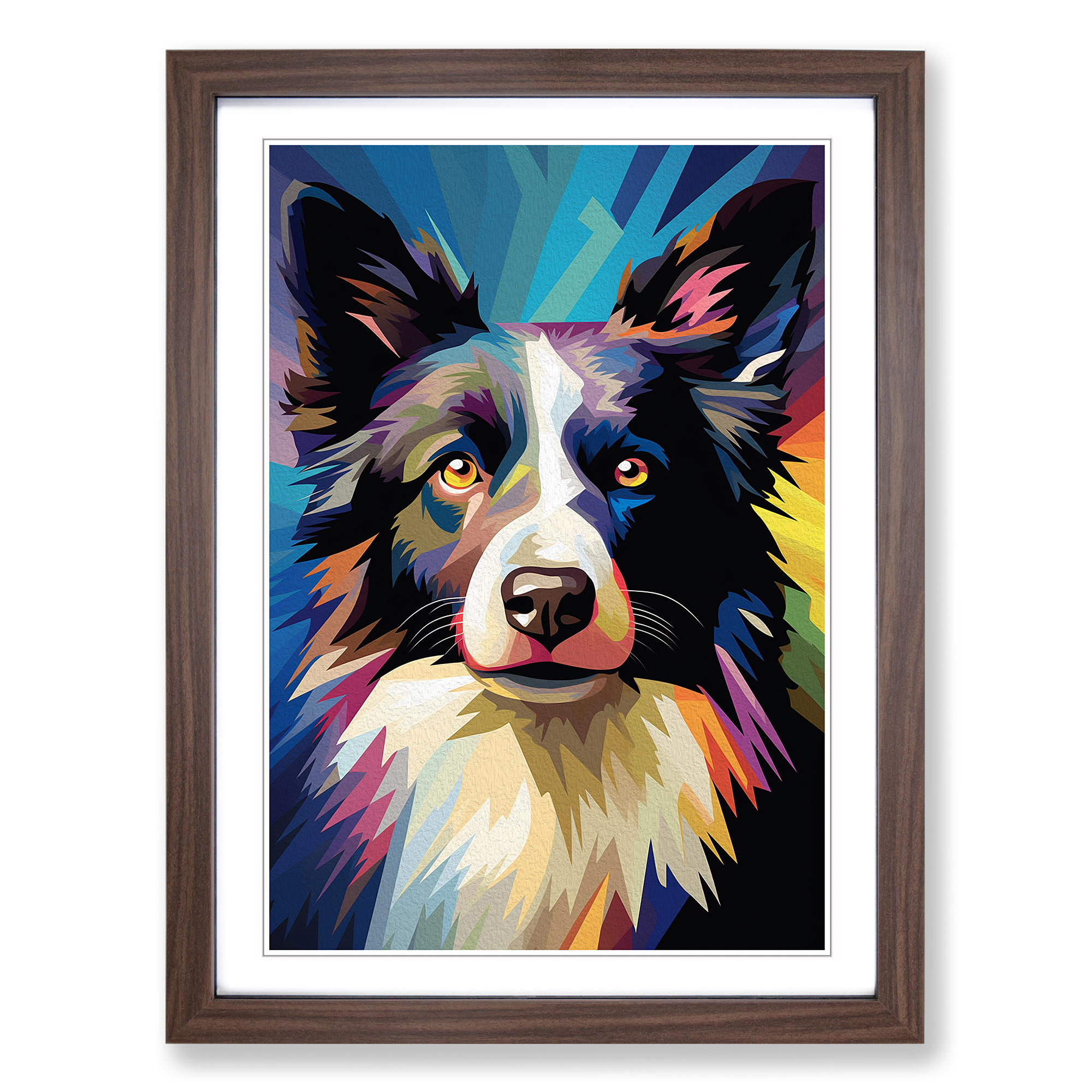 Border Collie Op No.2 Framed Canvas Wall Art Print Poster Picture, Home Decor - Picture 7 of 8
