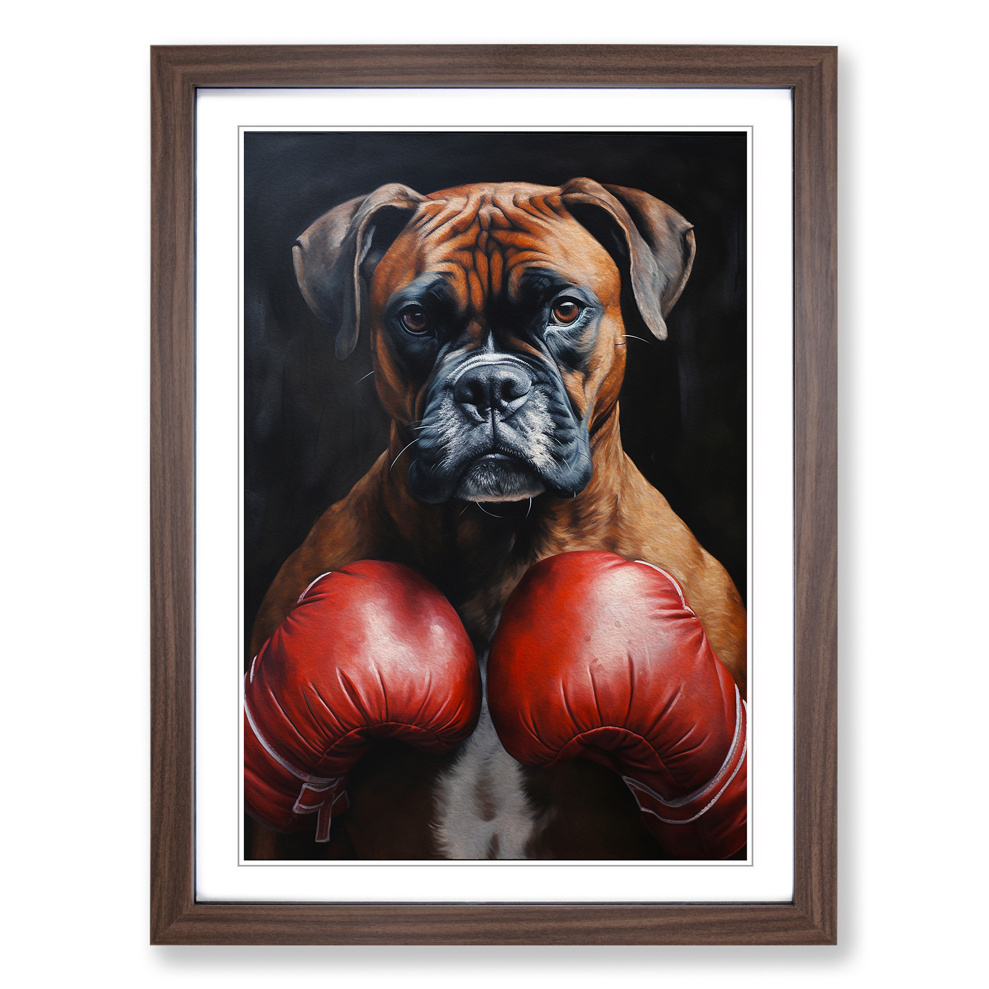 Boxer Dog Realism Framed Wall Art Large Canvas Print Home Decor Picture ...