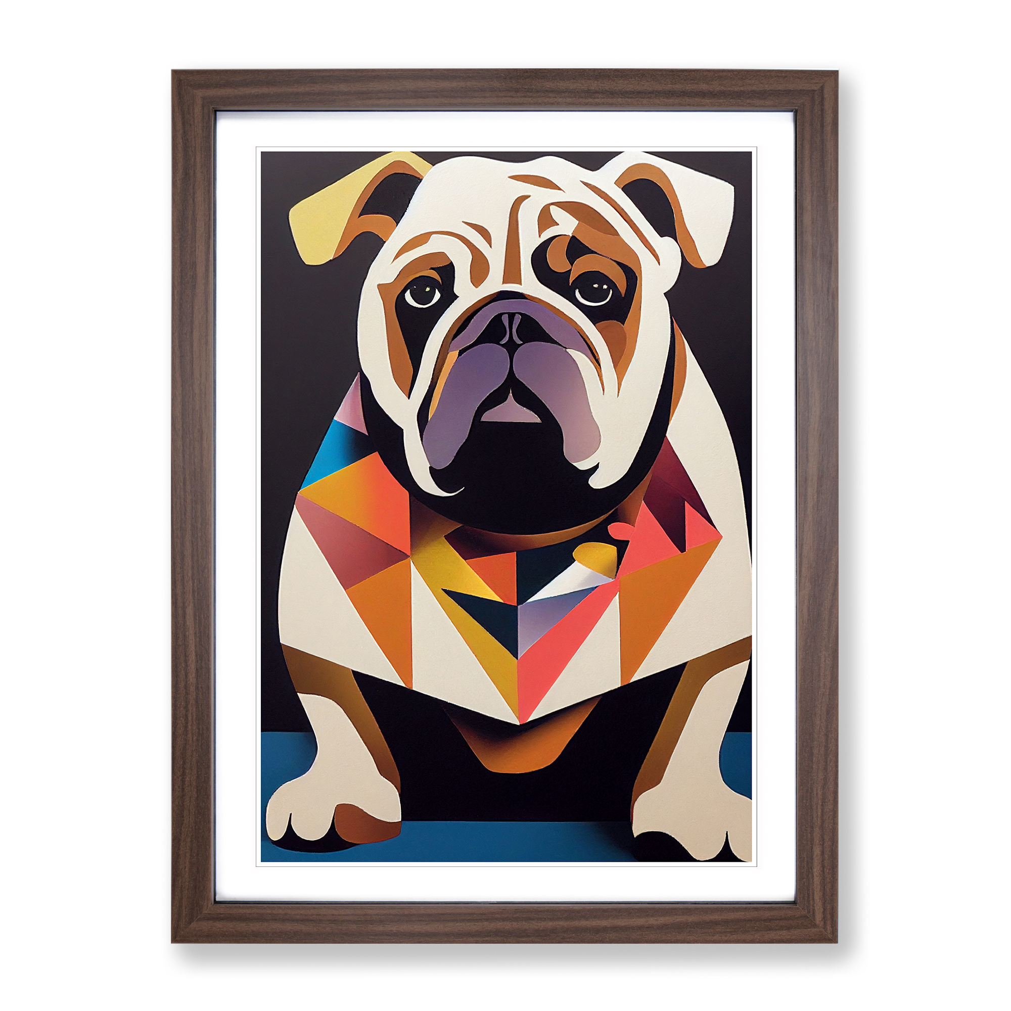 British Bulldog Abstract Vol.4 Framed Canvas Wall Art Print Poster Picture - Picture 7 of 8