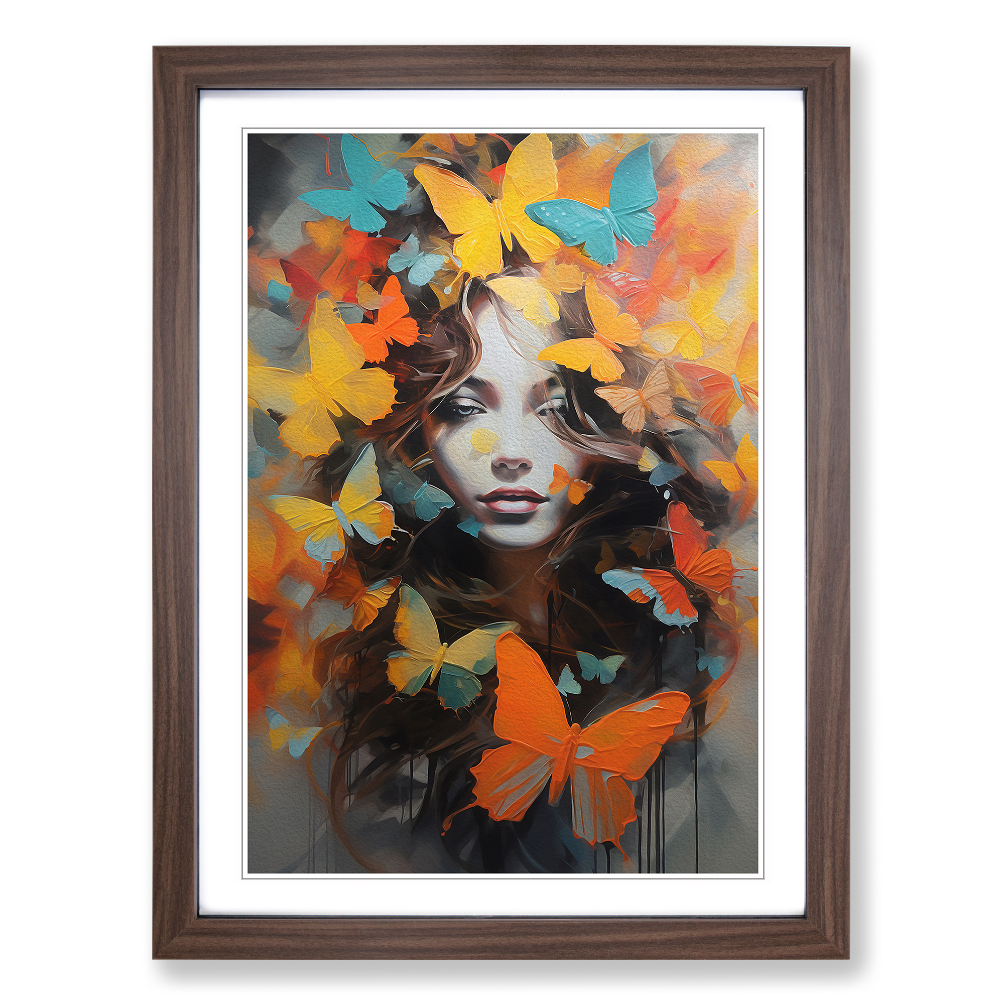 Butterfly Contemporary Framed Canvas Wall Art Print Poster Picture, Home Decor - Picture 7 of 8