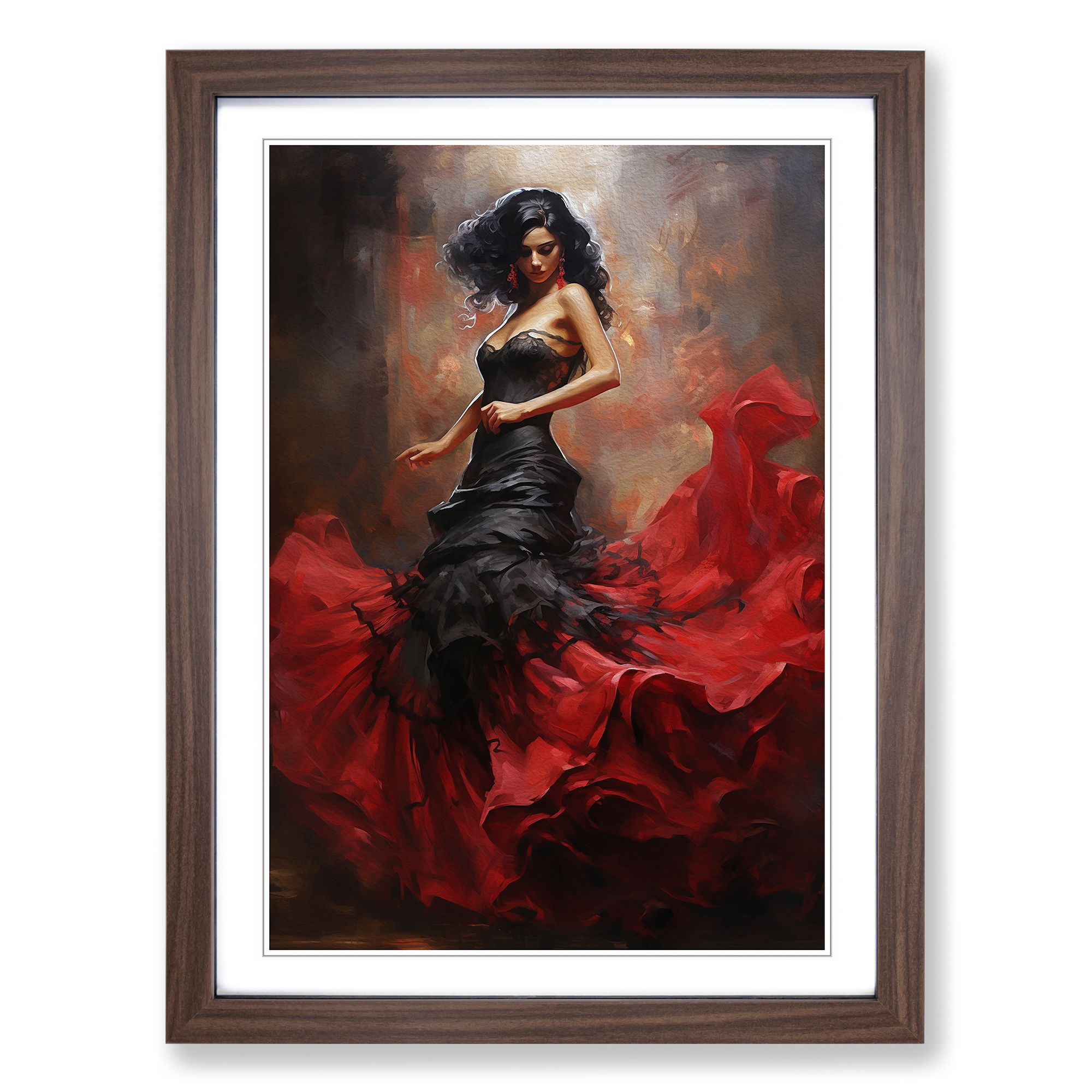 Flamenco Tänzerin Gothic Wandbild Kunstdruck gerahmt Leinwand Bild Poster Deko - Bild 7 von 8