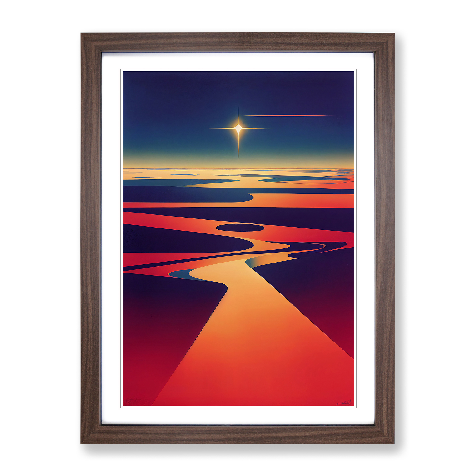 Ingenious Sunset View Framed Canvas Wall Art Print Poster Picture, Home Decor - Picture 7 of 8