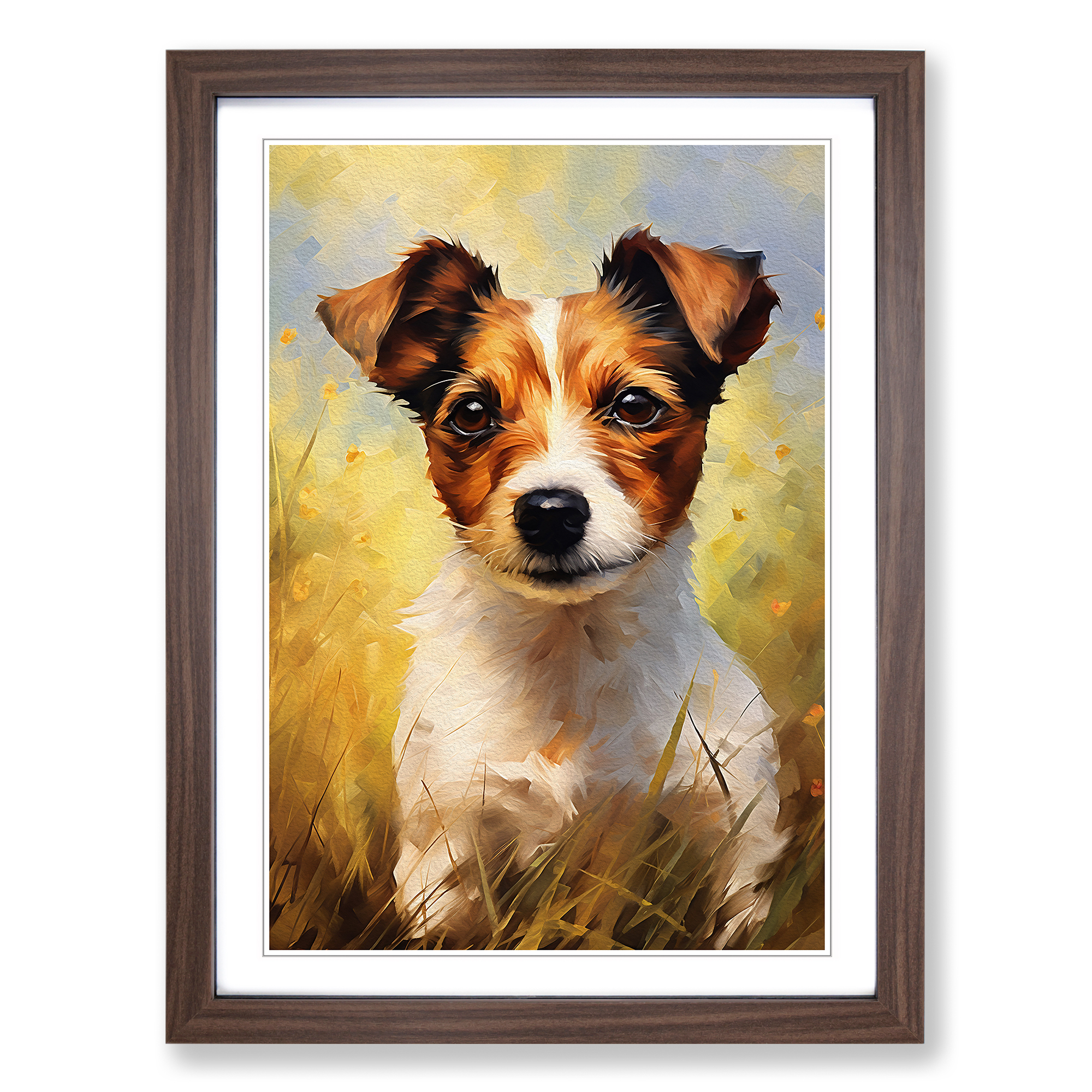 Jack Russell Impressionism Framed Canvas Wall Art Print Poster Picture - Picture 7 of 8