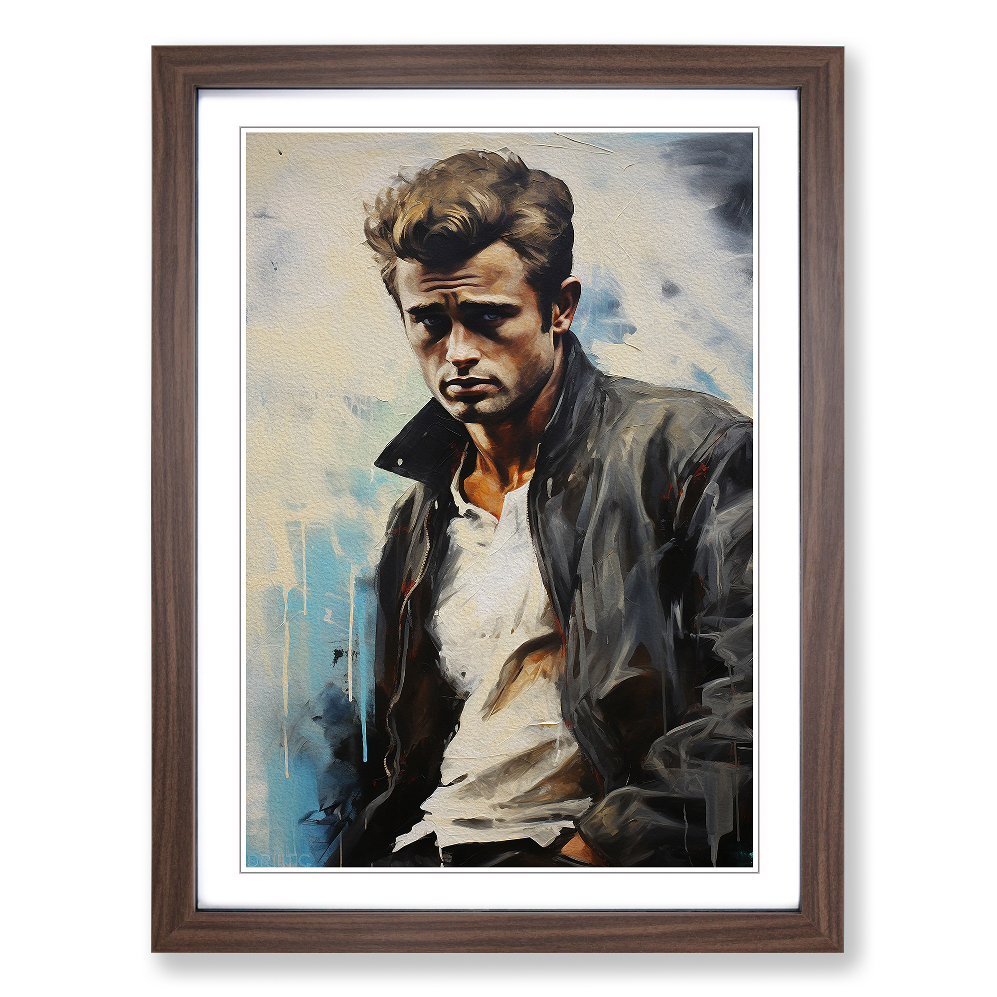 Quadro poster James Dean bordo duro incorniciato tela wall art stampa, decorazione casa - Foto 7 di 8