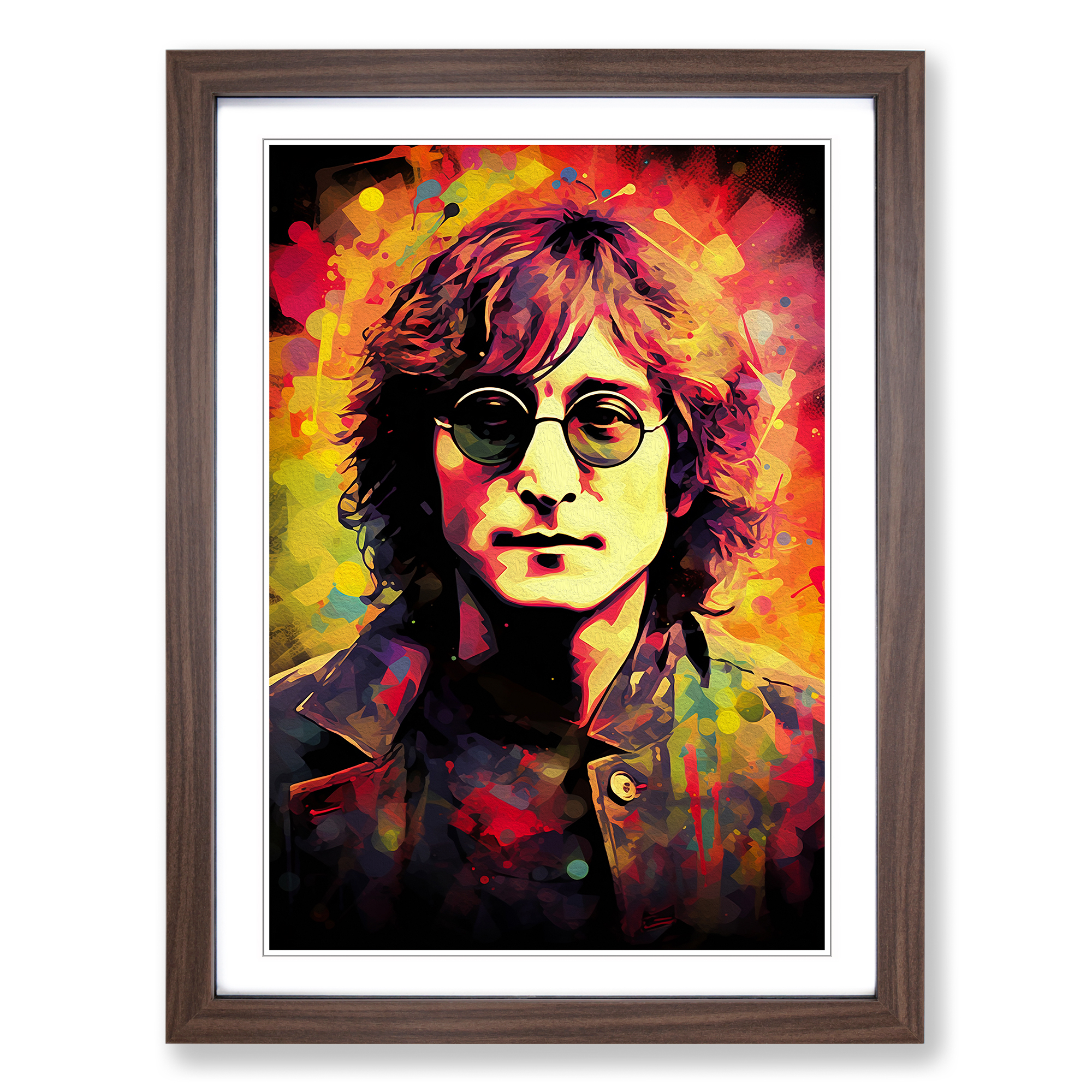 John Lennon Digitaler Wandbilddruck Gerahmte Leinwand Bild Poster Deko - Bild 7 von 8