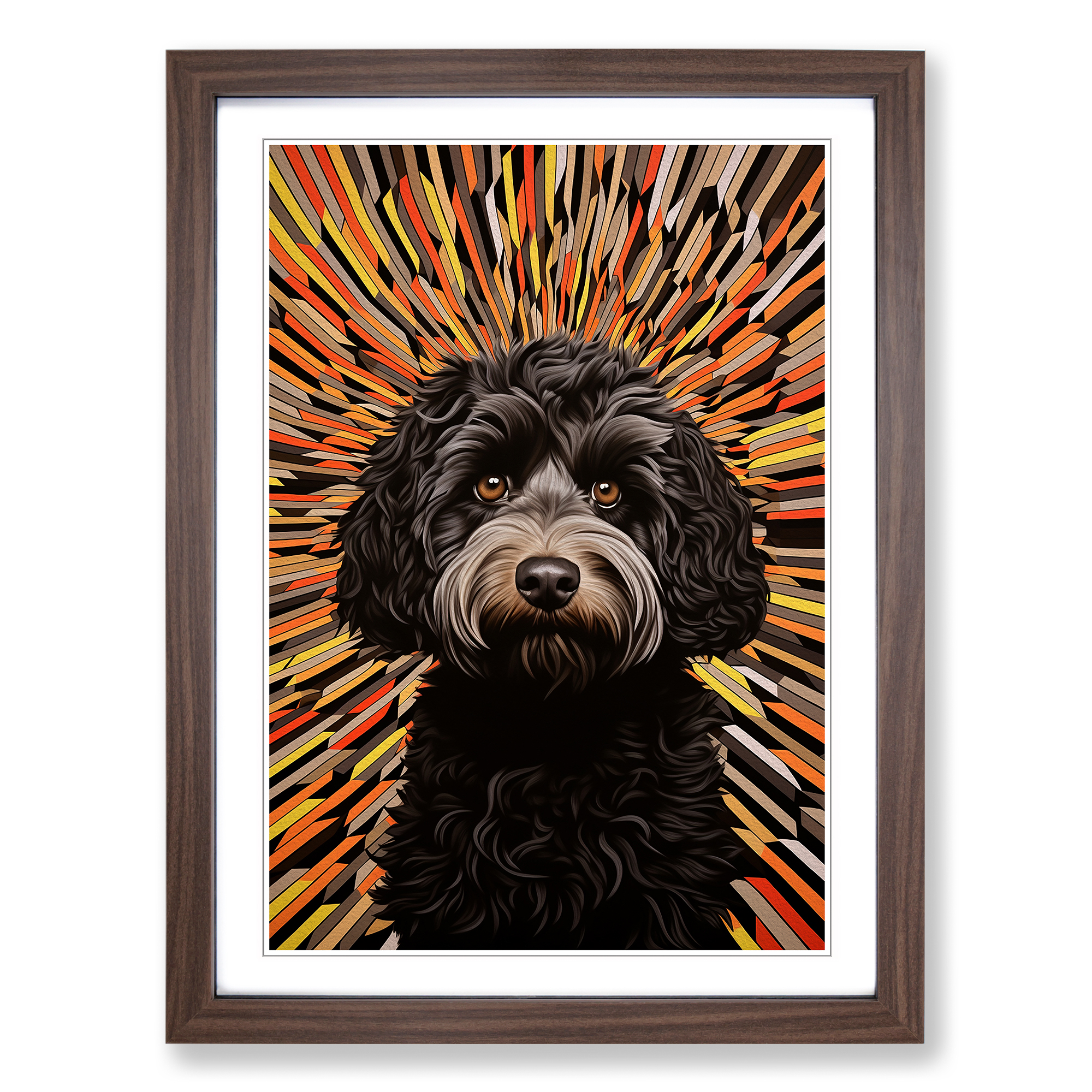 Labradoodle Op No.3 Framed Canvas Wall Art Print Poster Picture, Home Decor - Picture 7 of 8