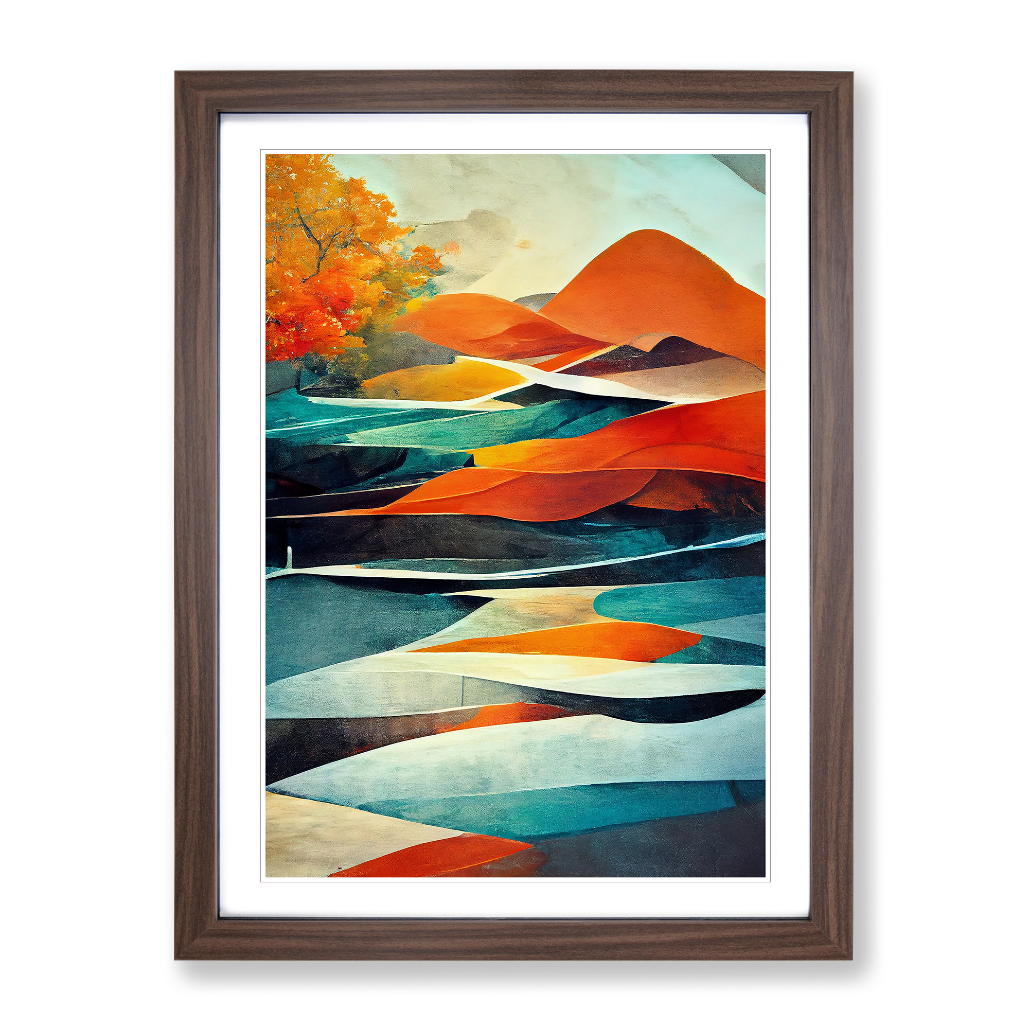 Meadow Landscape Abstract No.2 Framed Canvas Wall Art Print Poster Picture - Picture 7 of 8