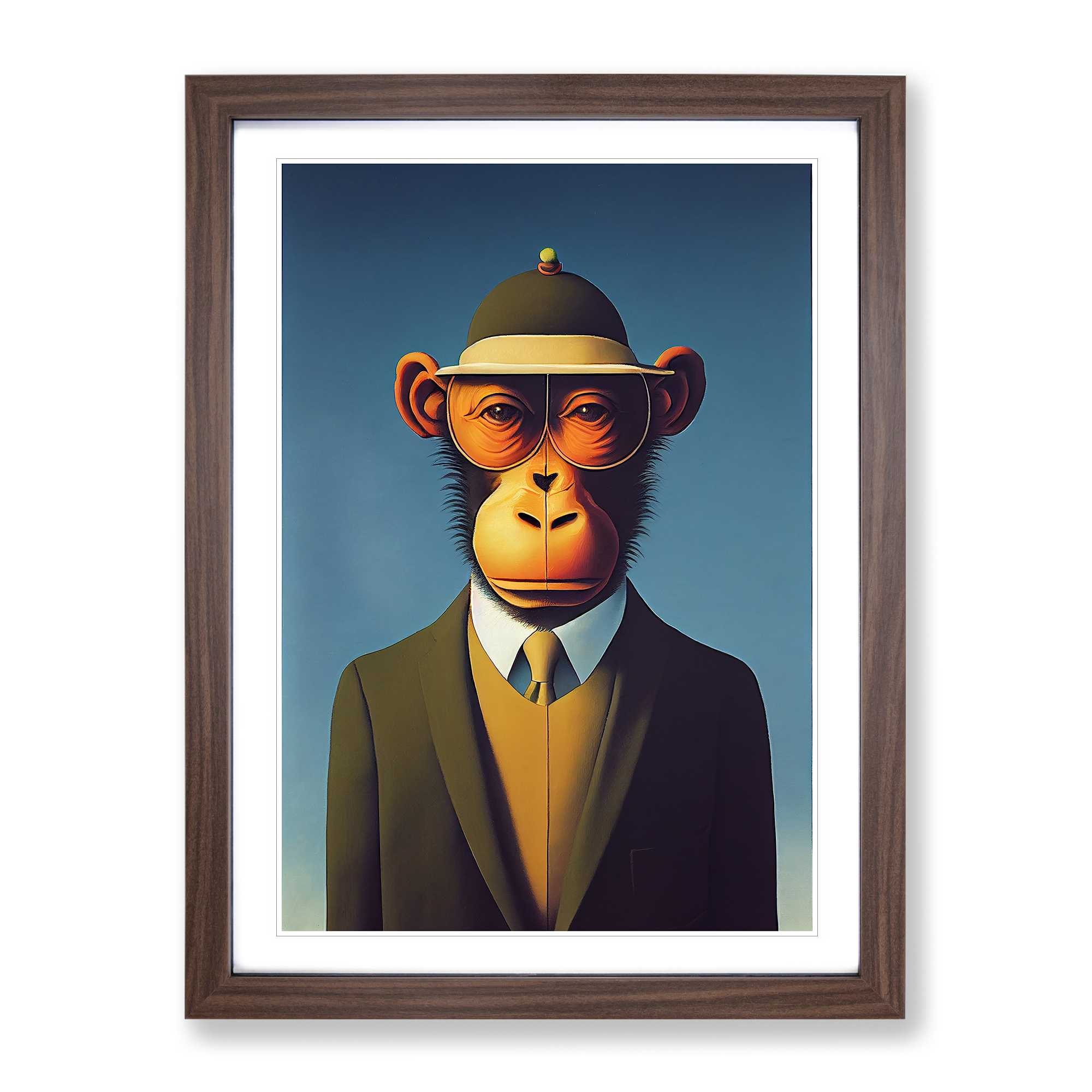 Mr Monkey Framed Canvas Wall Art Print Poster Picture, Home Decor, Ready to Hang - Picture 7 of 8