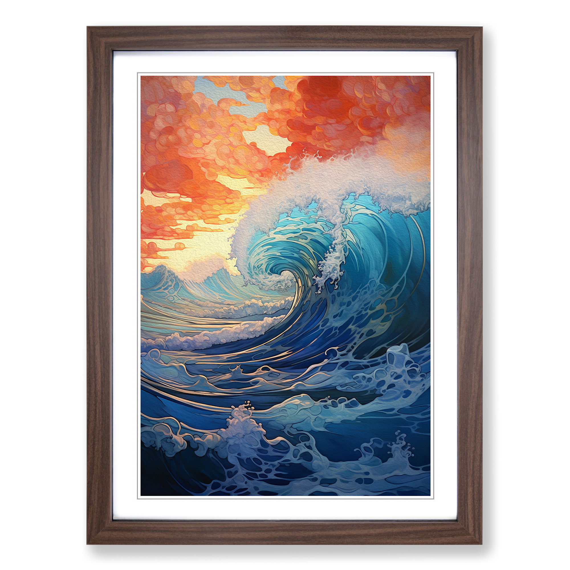 Ocean Informel No.3 Framed Canvas Wall Art Print Poster Picture, Home Decor - Picture 7 of 8