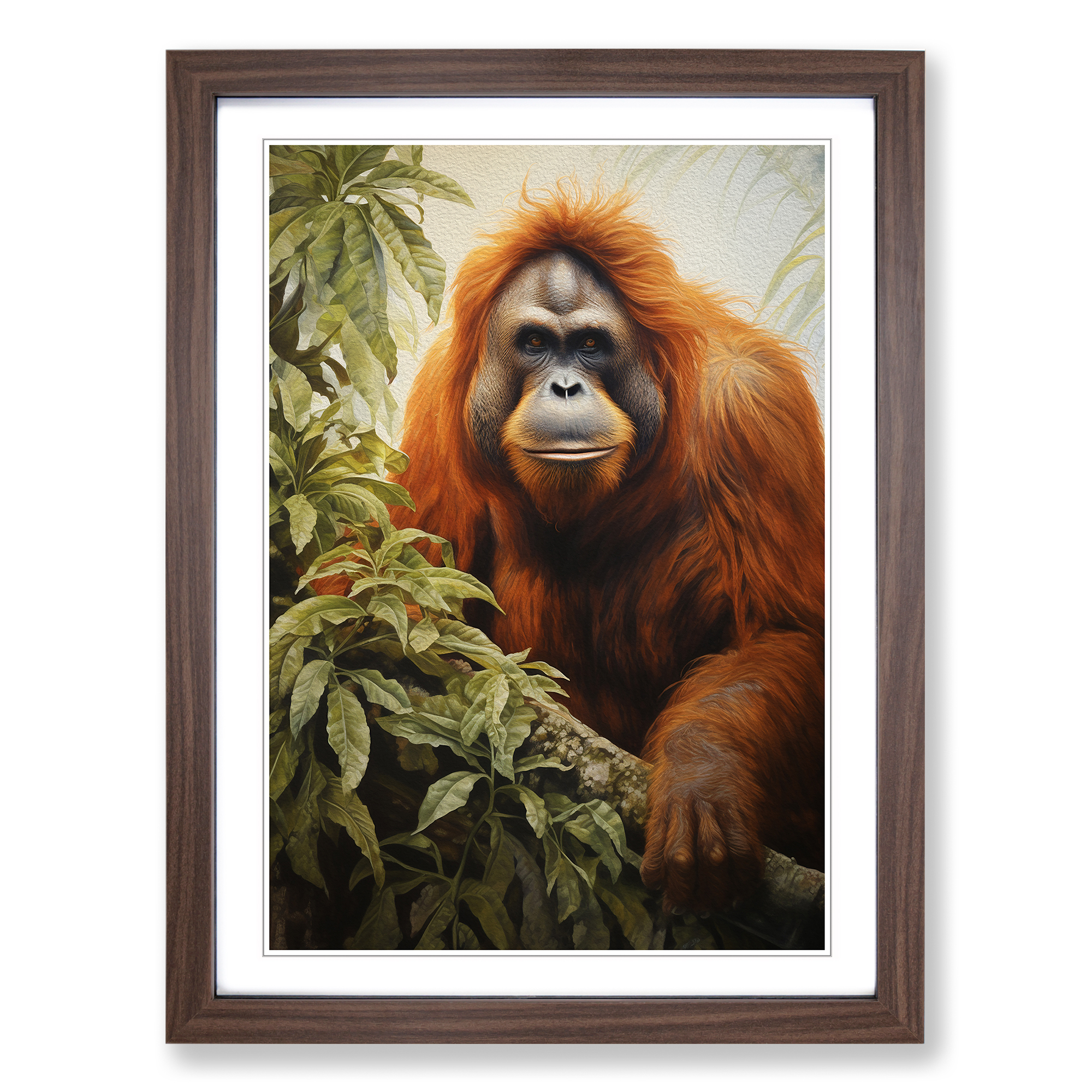 Orangutan Hard Edge Framed Canvas Wall Art Print Poster Picture, Home Decor - Picture 7 of 8