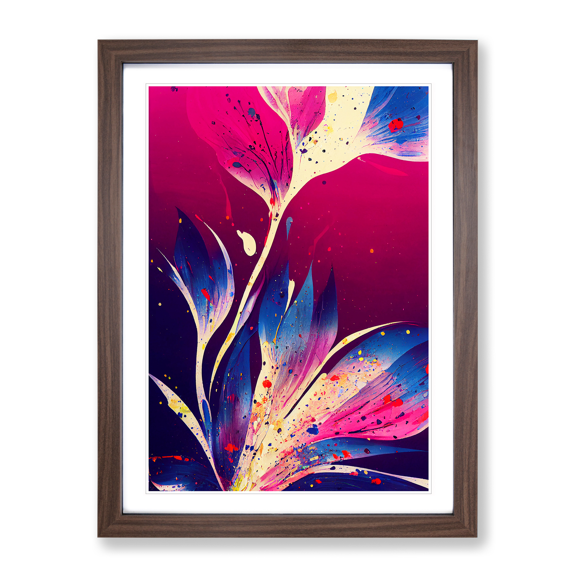 Pintura Splat Flower No.1 Abstracto Arte de Pared Impresión Enmarcado Lienzo Cuadro Póster - Imagen 7 de 8