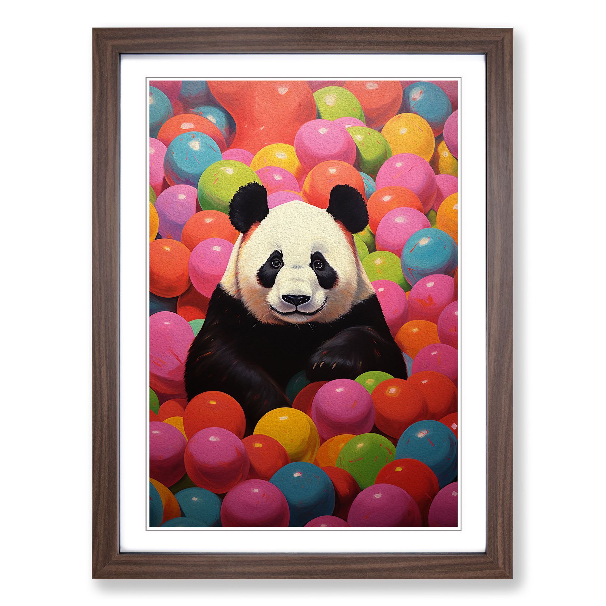 Panda Colour Field Framed Canvas Wall Art Print Poster Picture, Home Decor - Picture 7 of 8