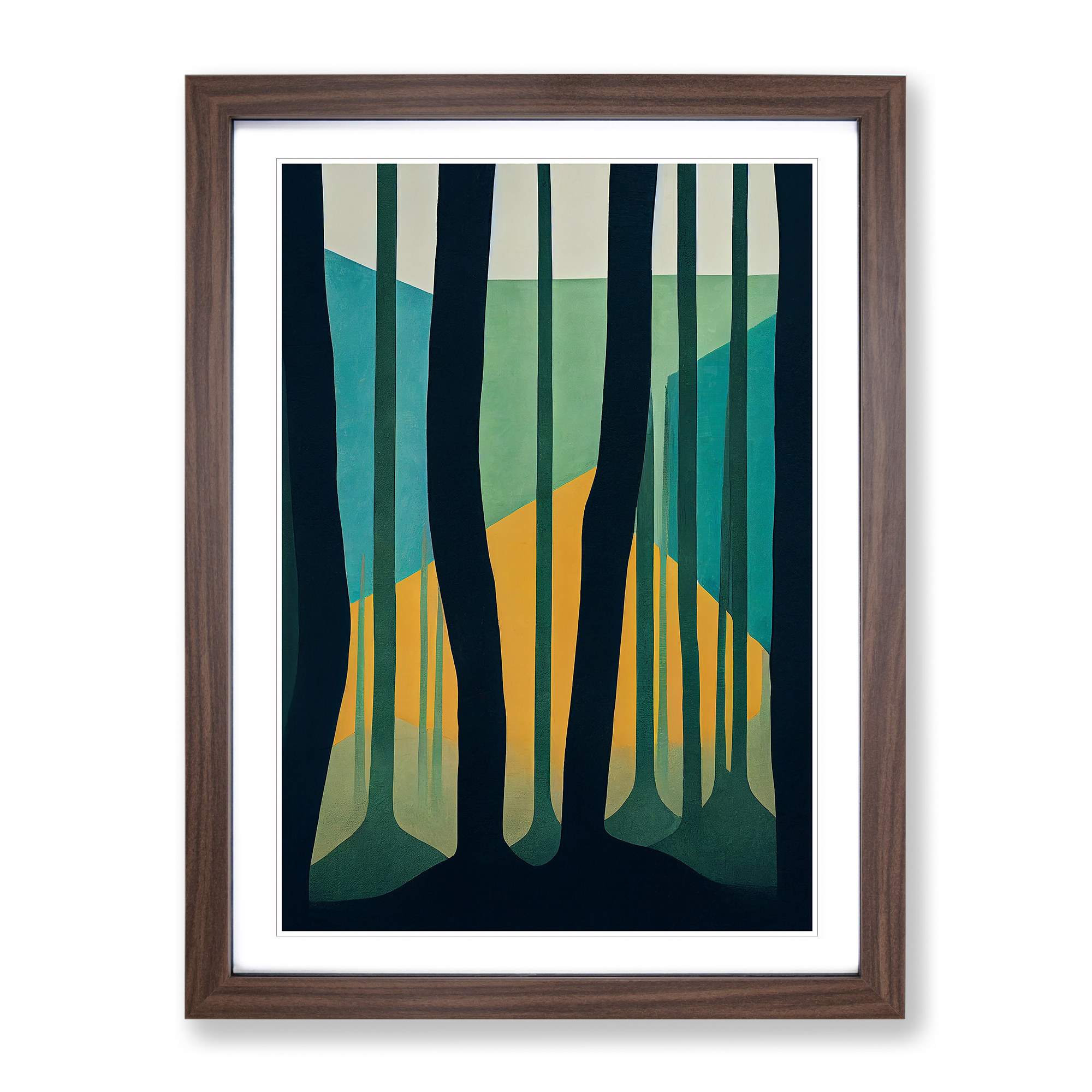 Powerful Forest Abstract Framed Canvas Wall Art Print Poster Picture, Home Decor - Foto 7 di 8