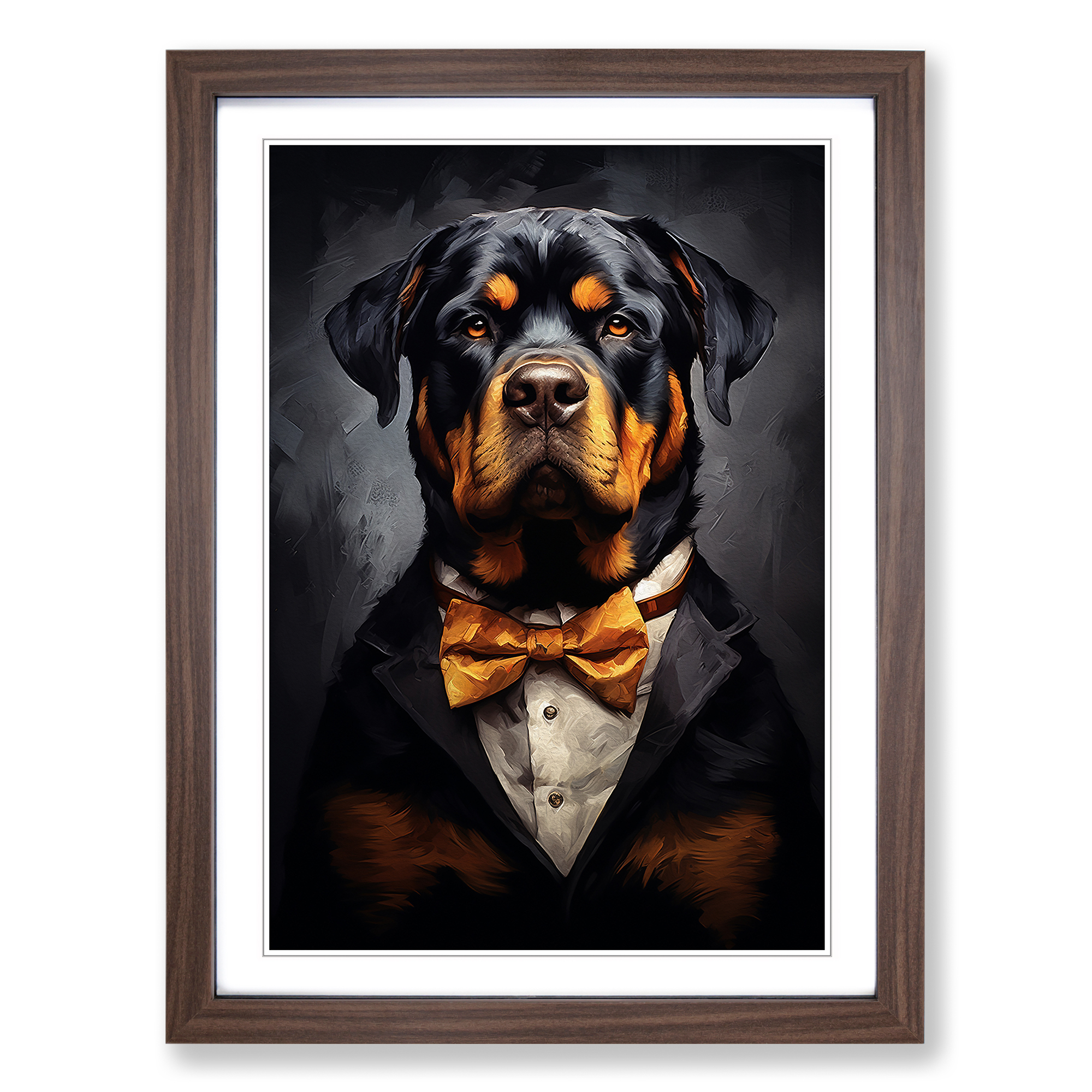 Rottweiler Informel Framed Canvas Wall Art Print Poster Picture, Home Decor - Picture 7 of 8