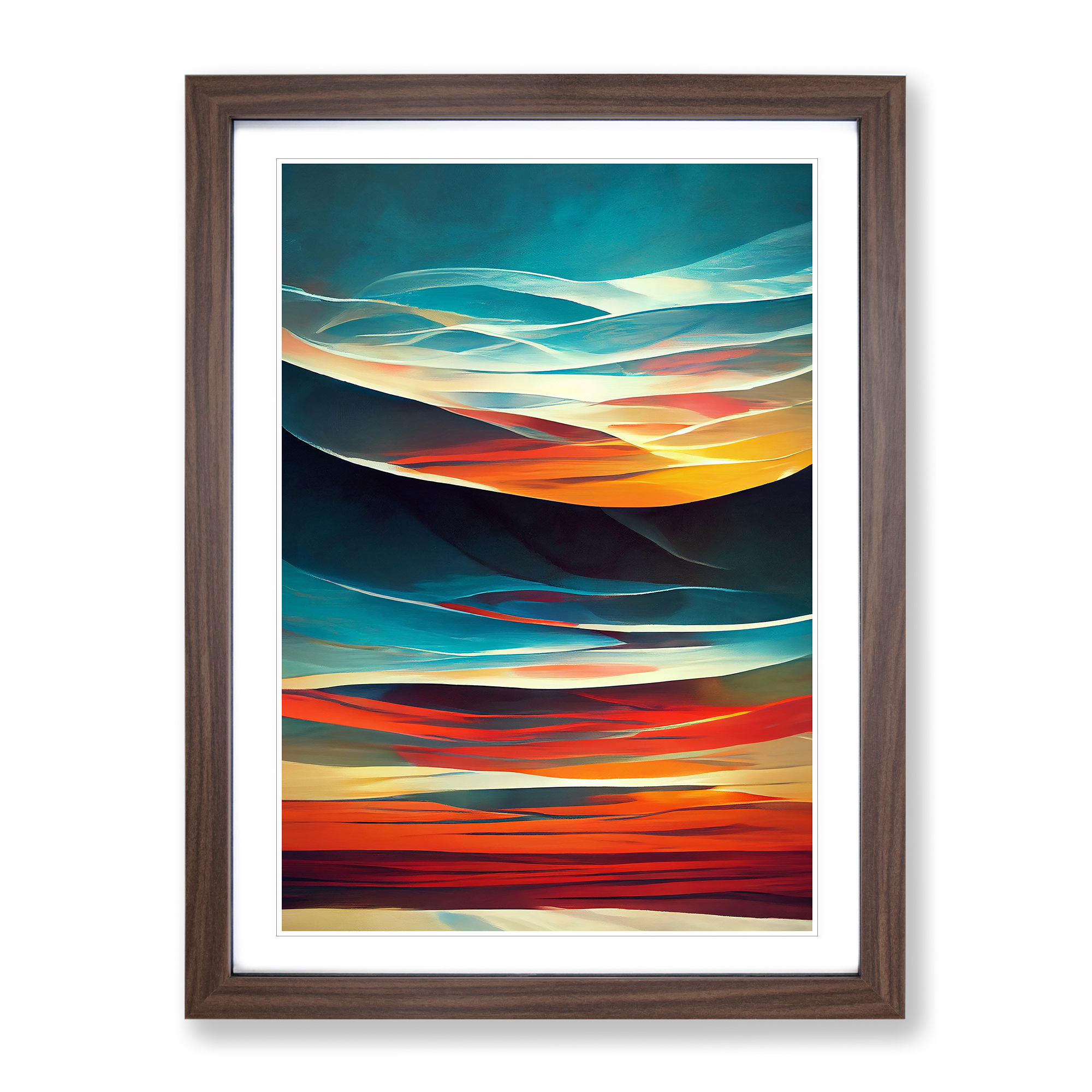 Sunset In Abstract No.1 Framed Canvas Wall Art Print Poster Picture, Home Decor - Picture 7 of 8