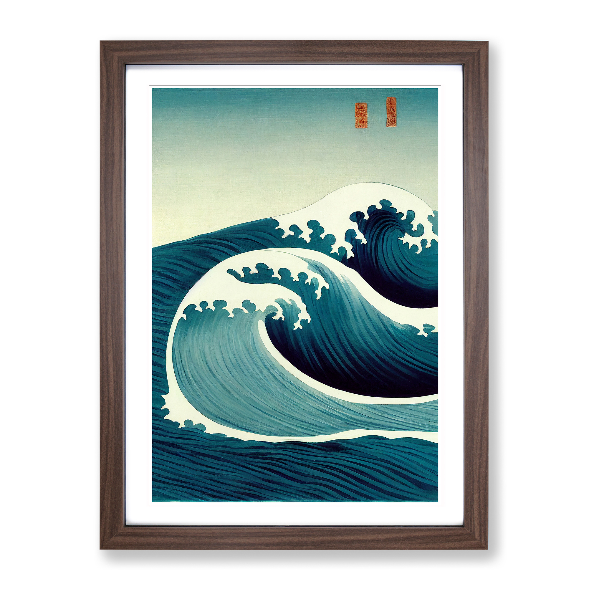Cuadro póster impresión arte pared lienzo tradicional japonés onda n.º 1 - Imagen 7 de 8