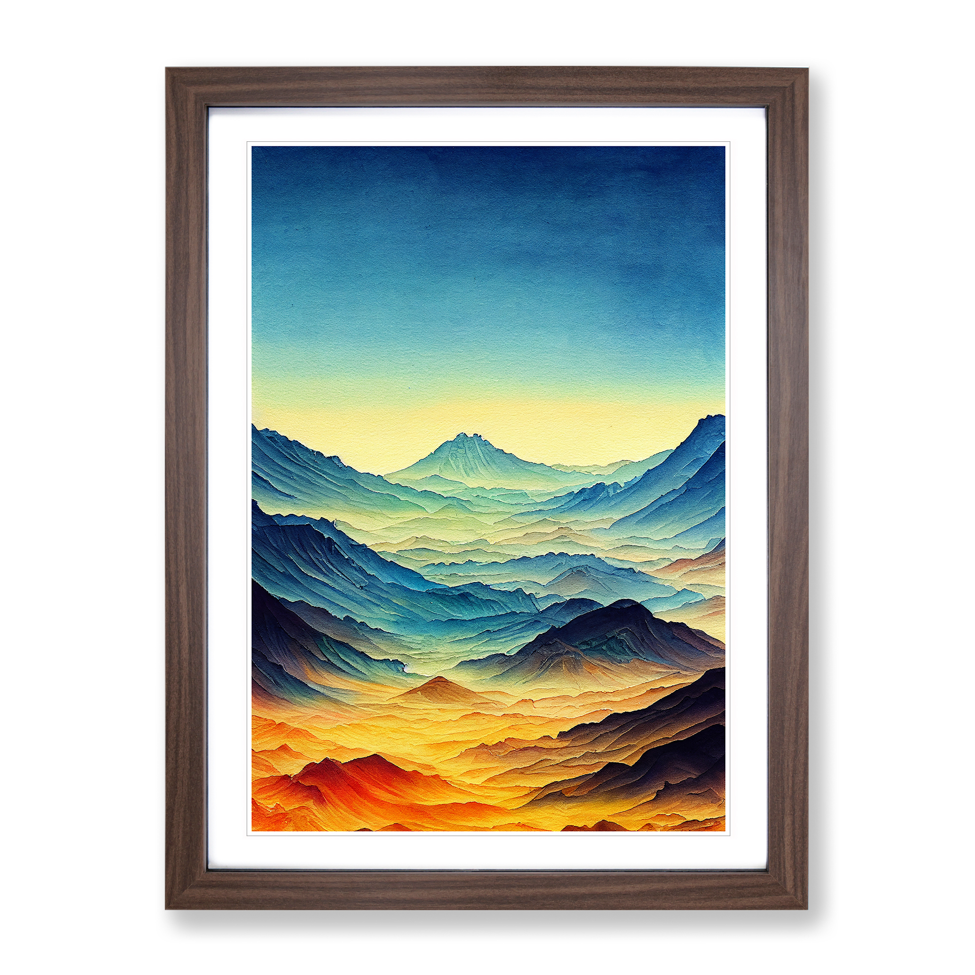 Mountain Landscape No.2 Framed Canvas Wall Art Print Poster Picture, Home Decor - Picture 7 of 8
