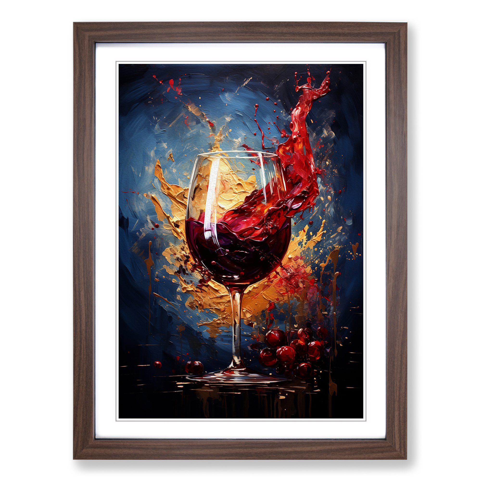 Wine Abstract Framed Canvas Wall Art Print Poster Picture, Home Decor - Picture 7 of 8