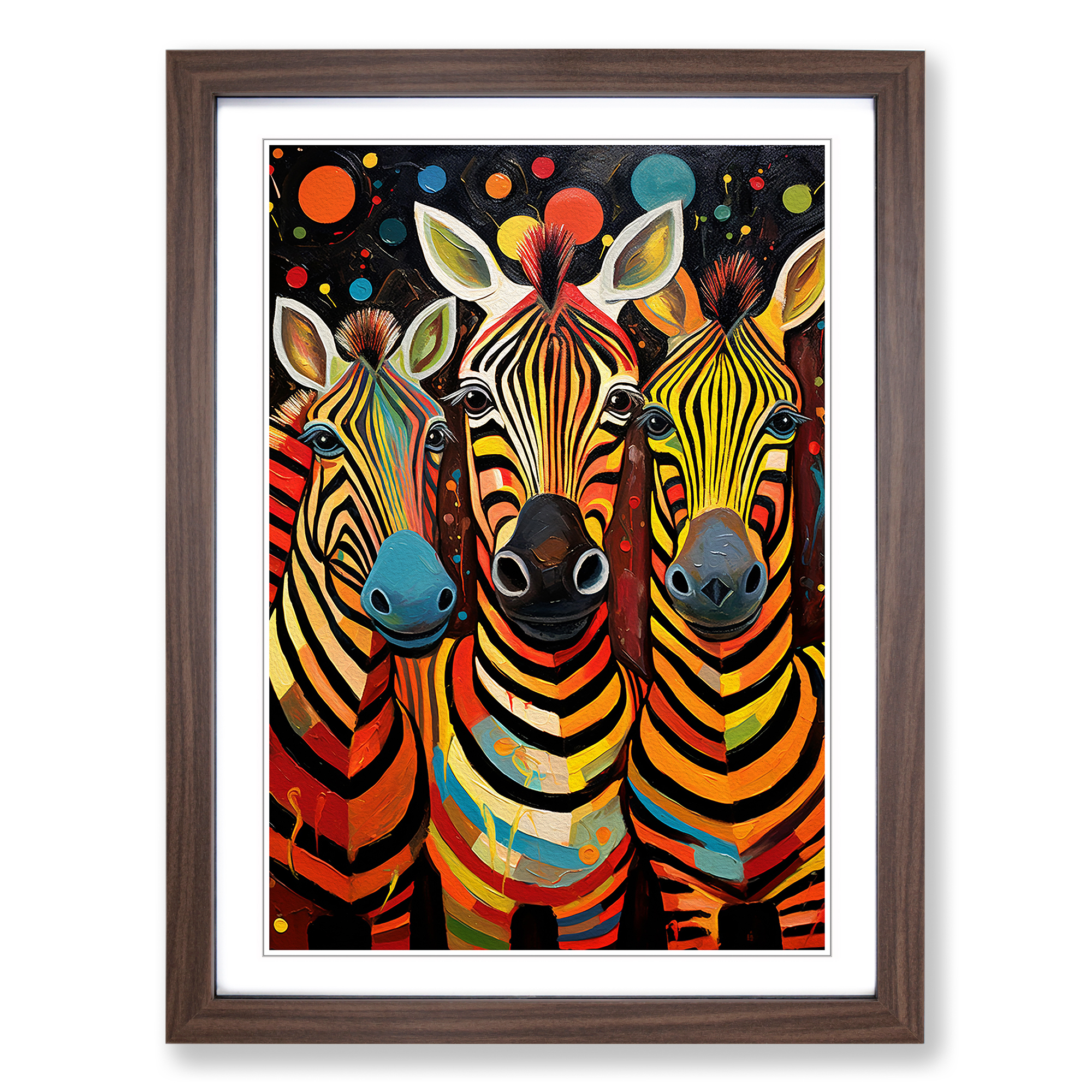 Zebra Expressionism No.2 Framed Canvas Wall Art Print Poster Picture, Home Decor - Picture 7 of 8