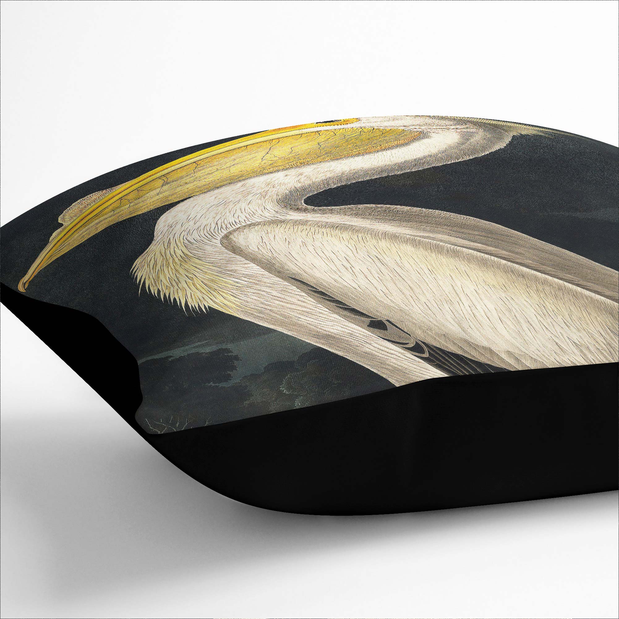 Plump Cushion American White Pelican Bird John James Audubon Scatter Pillow - Picture 10 of 12