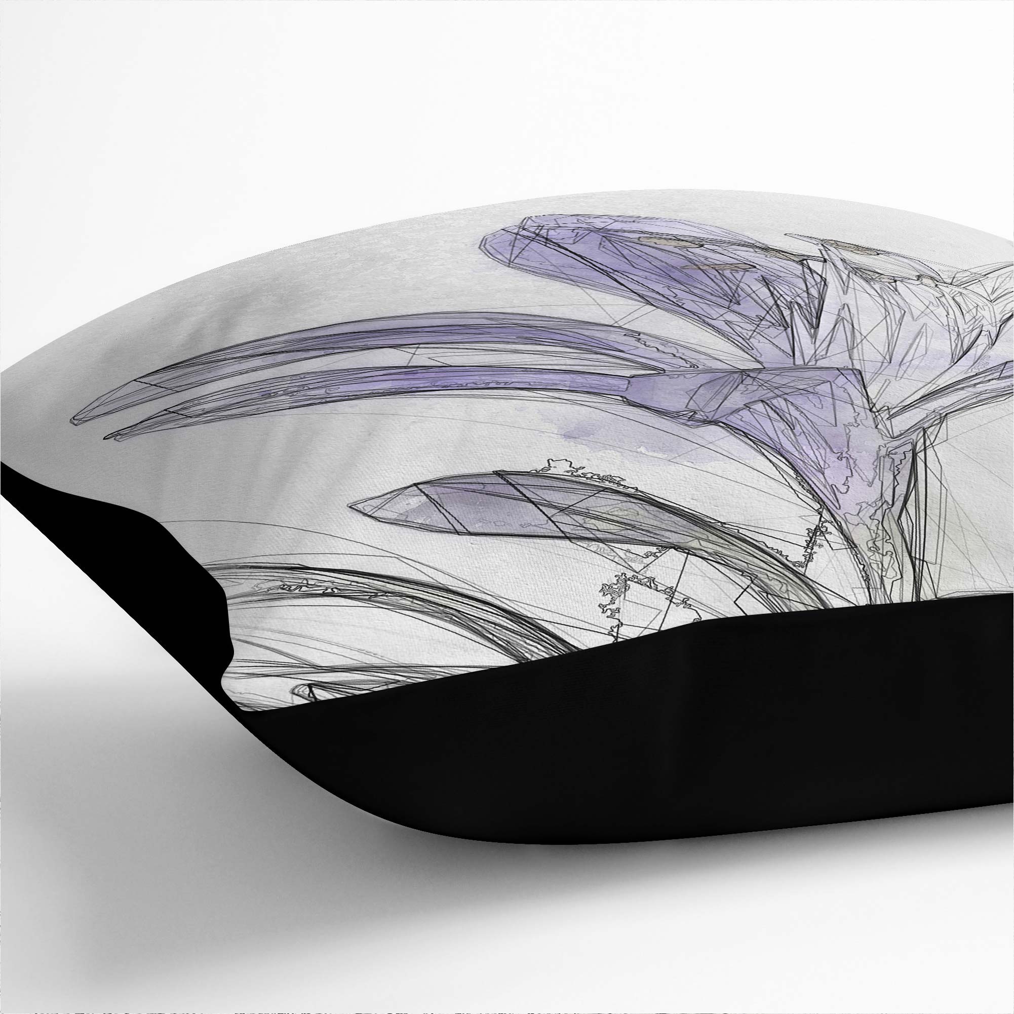 Cojín regordete lila flor de lirio en flor en dispersión funda de almohada llena - Imagen 10 de 12