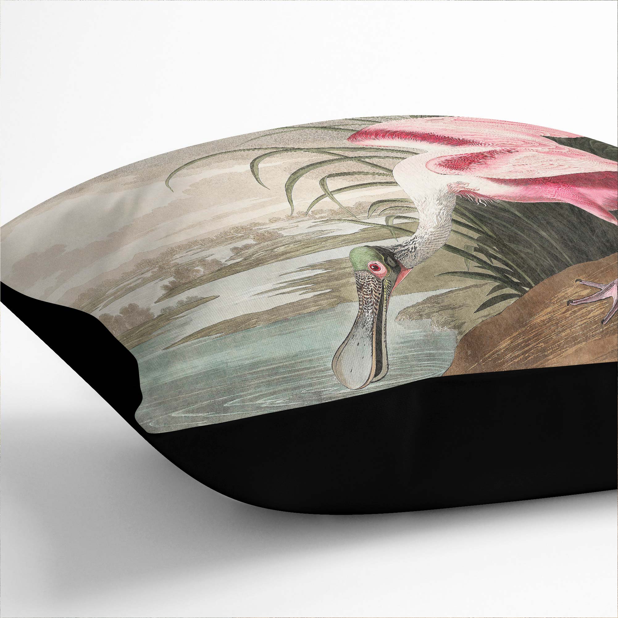 Plump Cushion Roseate Spoonbill Bird John James Audubon Scatter Throw Pillow - Picture 10 of 12