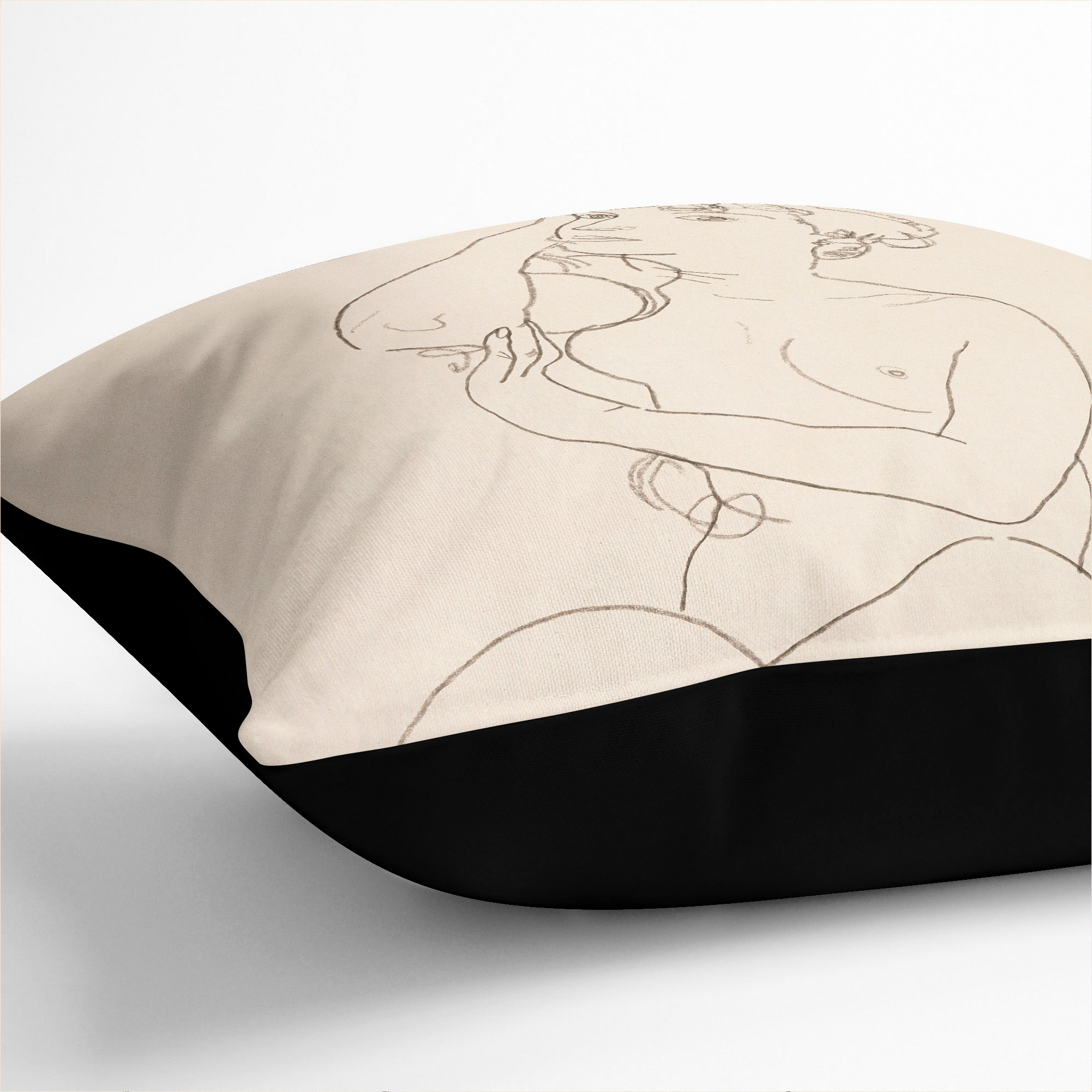 Plump Cushion Study Of A Naked Woman Vol.3 Egon Schiele Scatter Throw Pillow - Imagen 9 de 11