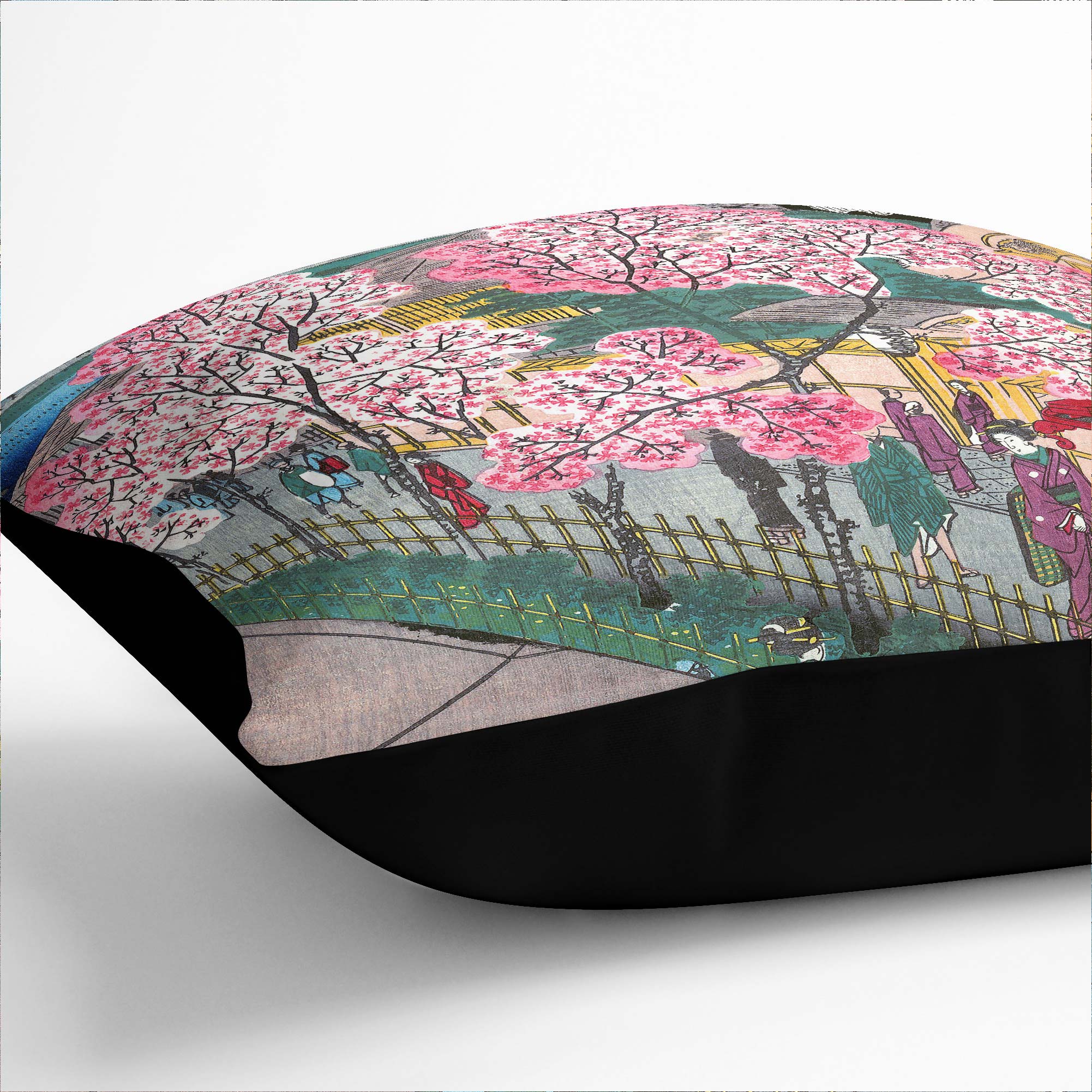 Plump Cushion Teahouse Entrance Utagawa Hiroshige Scatter Throw Pillow Cover - Picture 8 of 10