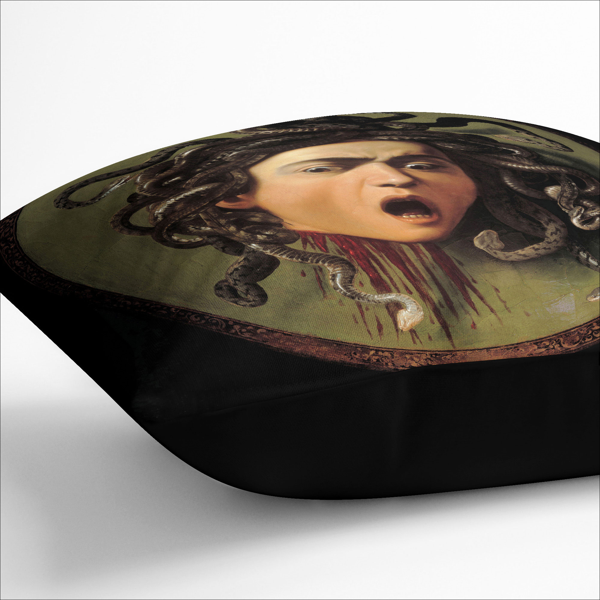 Plump Cushion The Head Of Medusa Caravaggio Scatter Throw Pillow Cover Filled - Picture 9 of 11