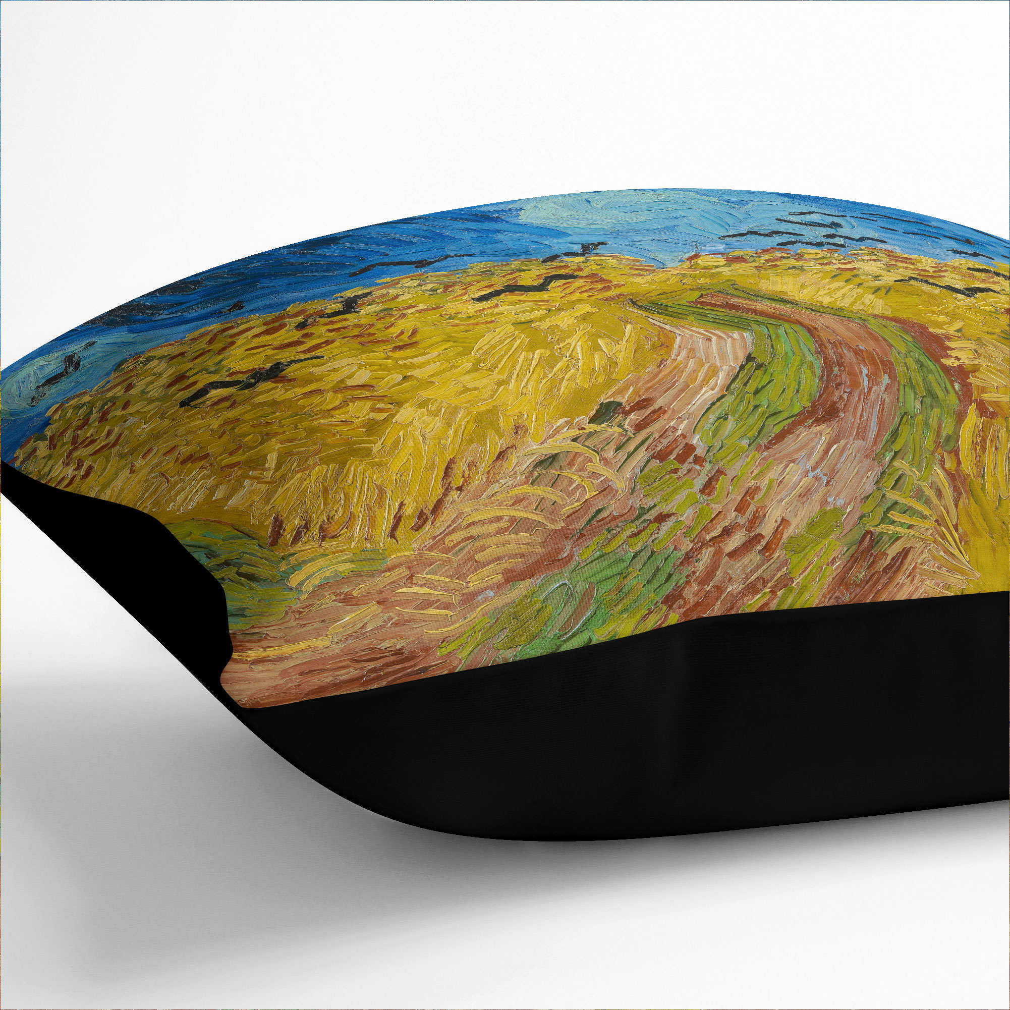 Plump Kissen Weizenfeld mit Krähen Vincent Van Gogh Dekokissenbezug - Bild 9 von 11