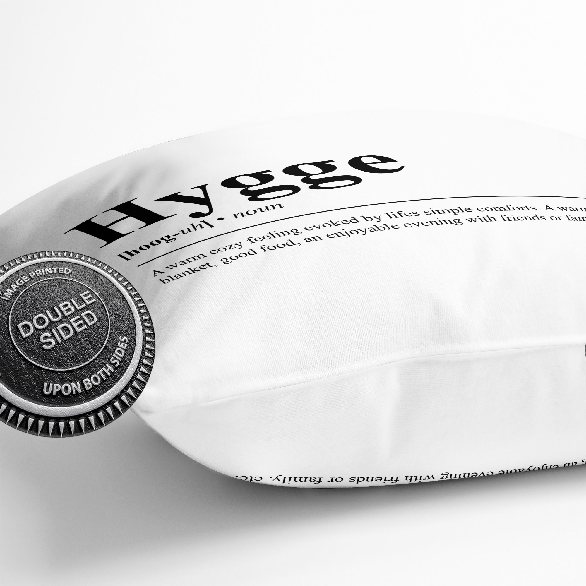 Plump Kissen Hygge Typografie Weich Dekokissenbezug Kissenhülle Gefüllt - Bild 11 von 11