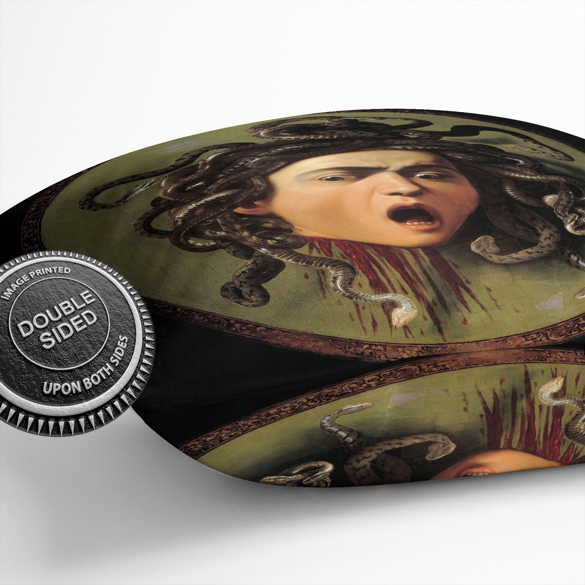 Plump Cushion The Head Of Medusa Caravaggio Scatter Throw Pillow Cover Filled - Picture 11 of 11