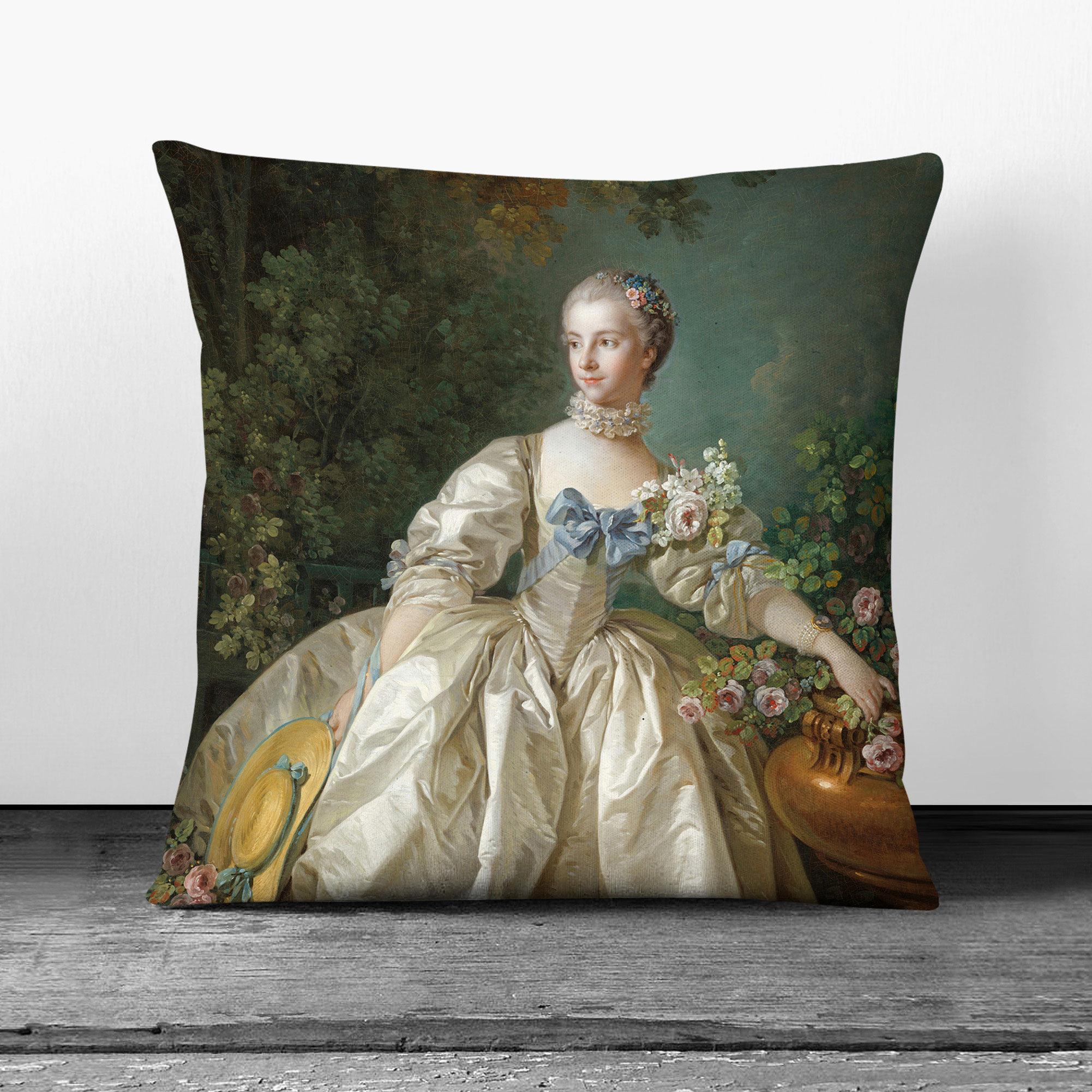Plump Kissen Madame Bergeret Francois Boucher Dekokissenbezug gefüllt - Bild 4 von 11