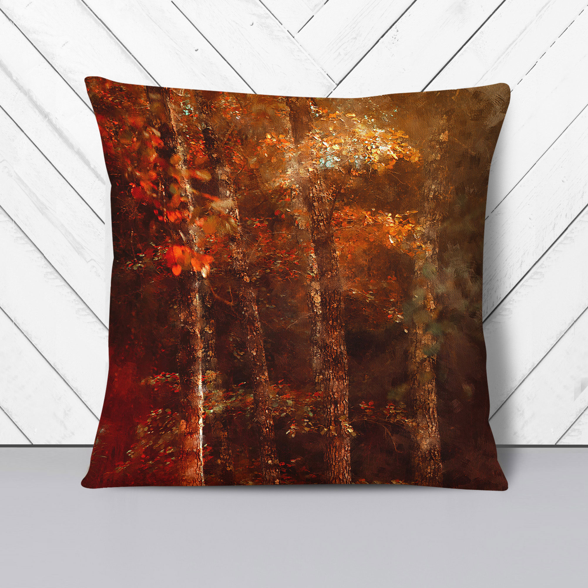 Plump Cushion Trees of Autumn Soft Scatter Throw Pillow Case Cover Filled - Picture 5 of 12