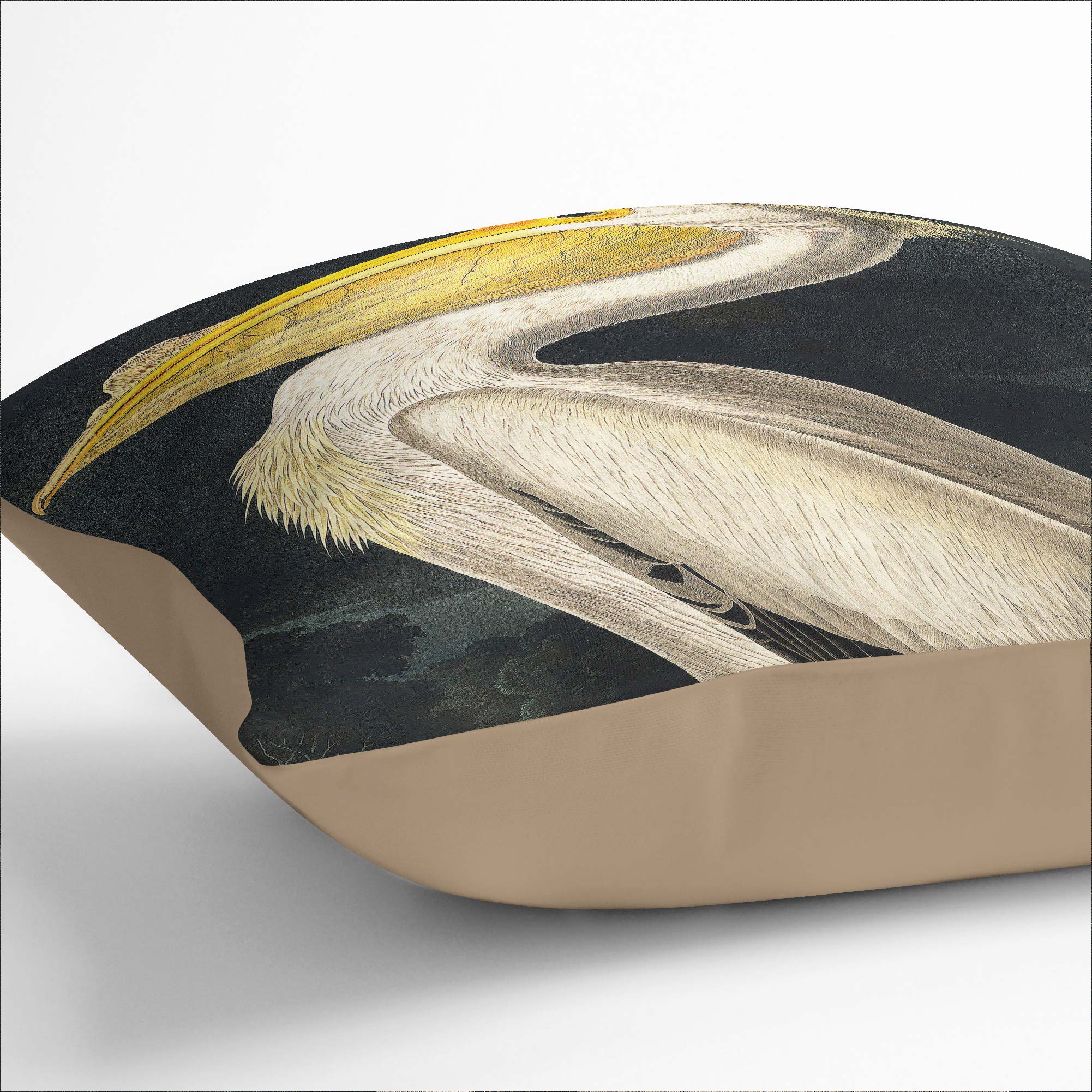 Plump Cushion American White Pelican Bird John James Audubon Scatter Pillow - Picture 8 of 12