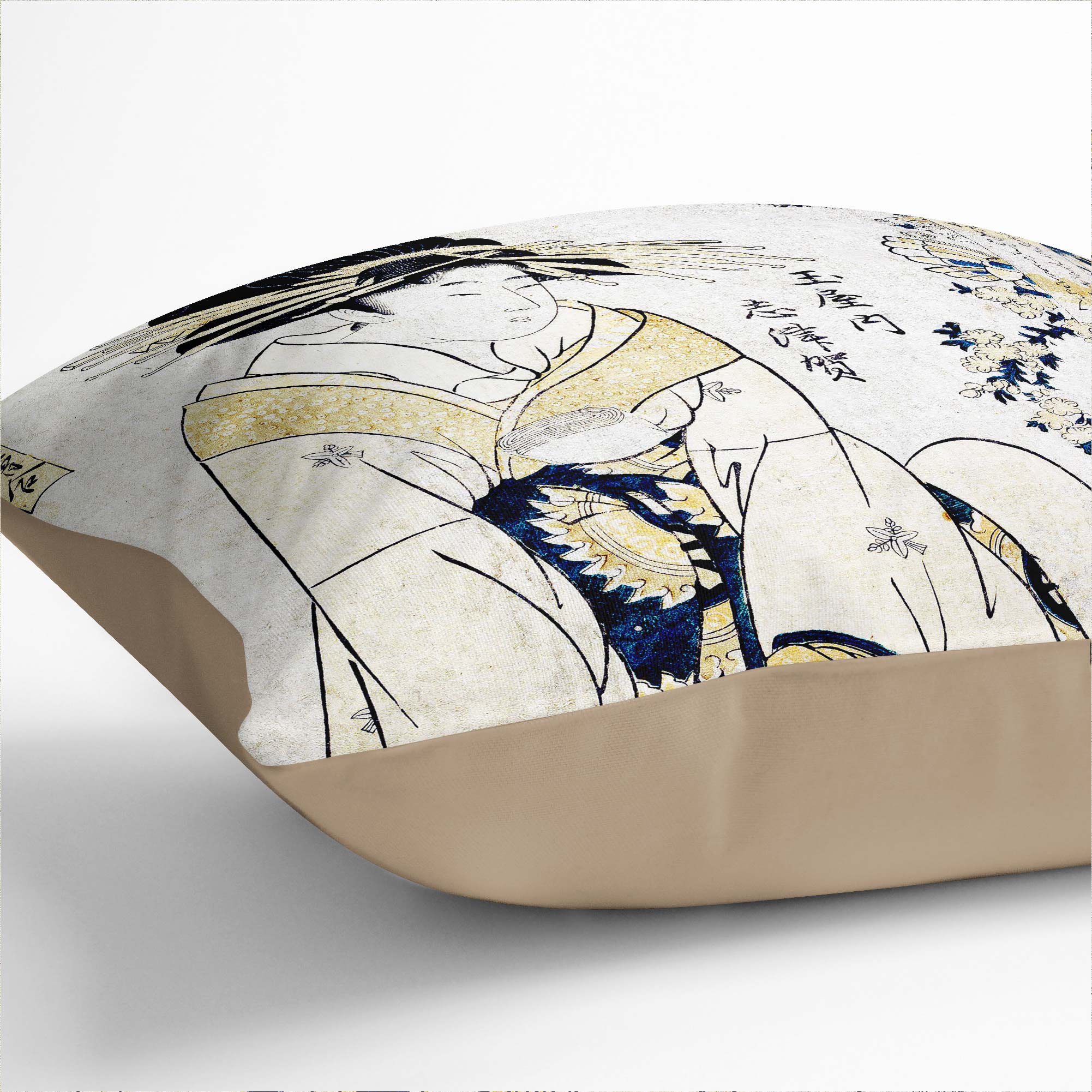 Plump Cushion Courtesan Kitagawa Utamaro Soft Scatter Throw Pillow Cover Filled - Picture 6 of 10