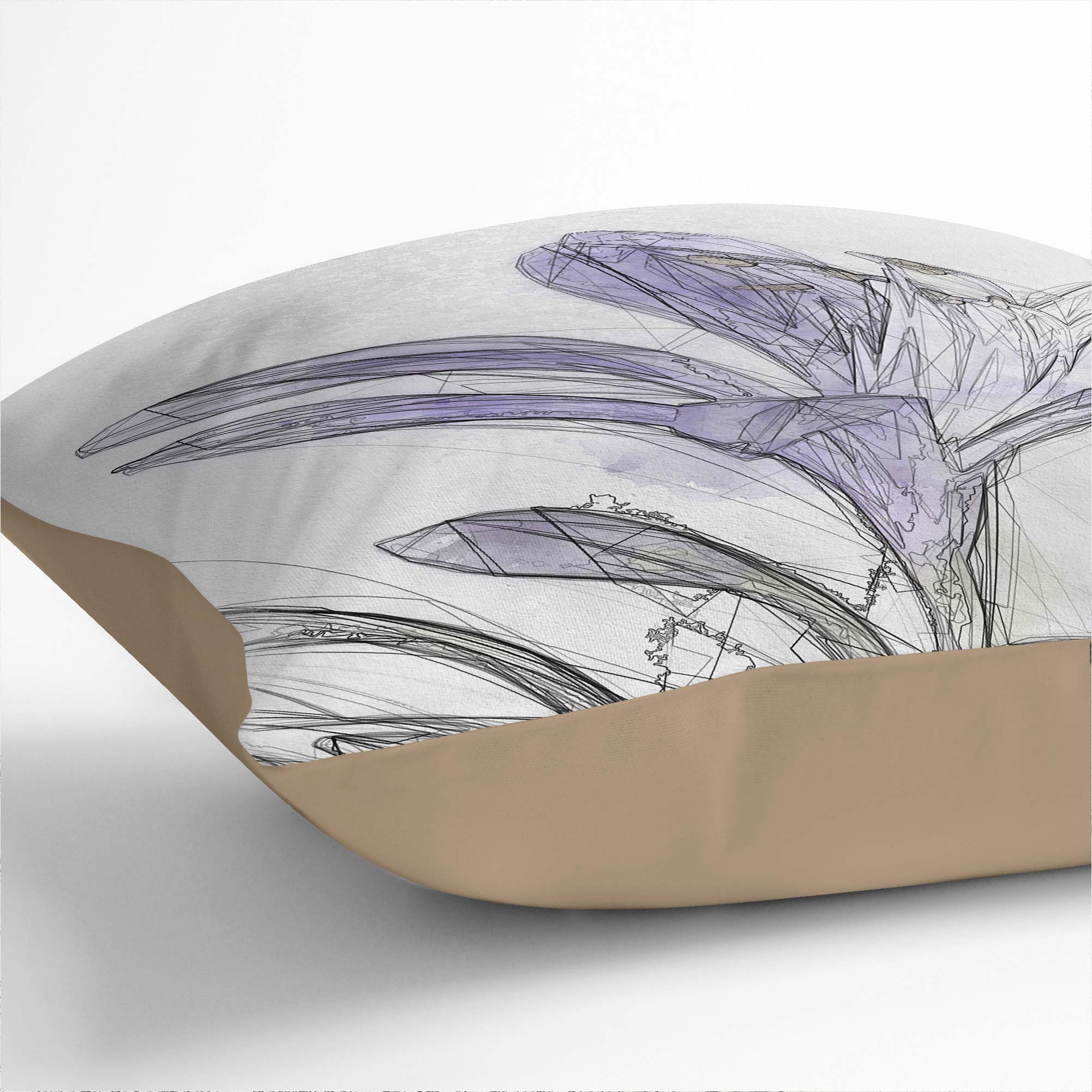 Cojín regordete lila flor de lirio en flor en dispersión funda de almohada llena - Imagen 8 de 12