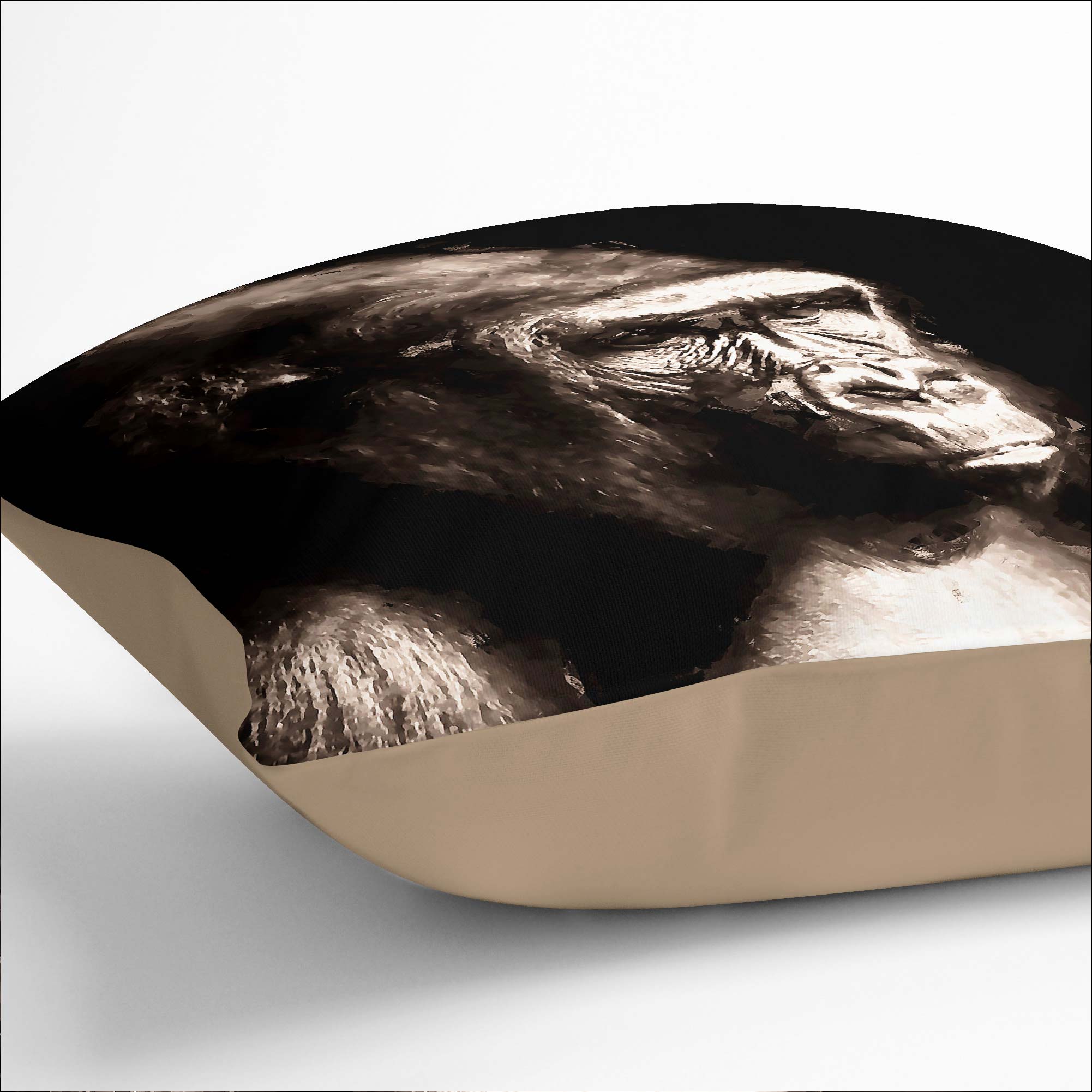 Plump Cushion Mighty Silverback Gorilla in Animal Scatter Throw Pillow