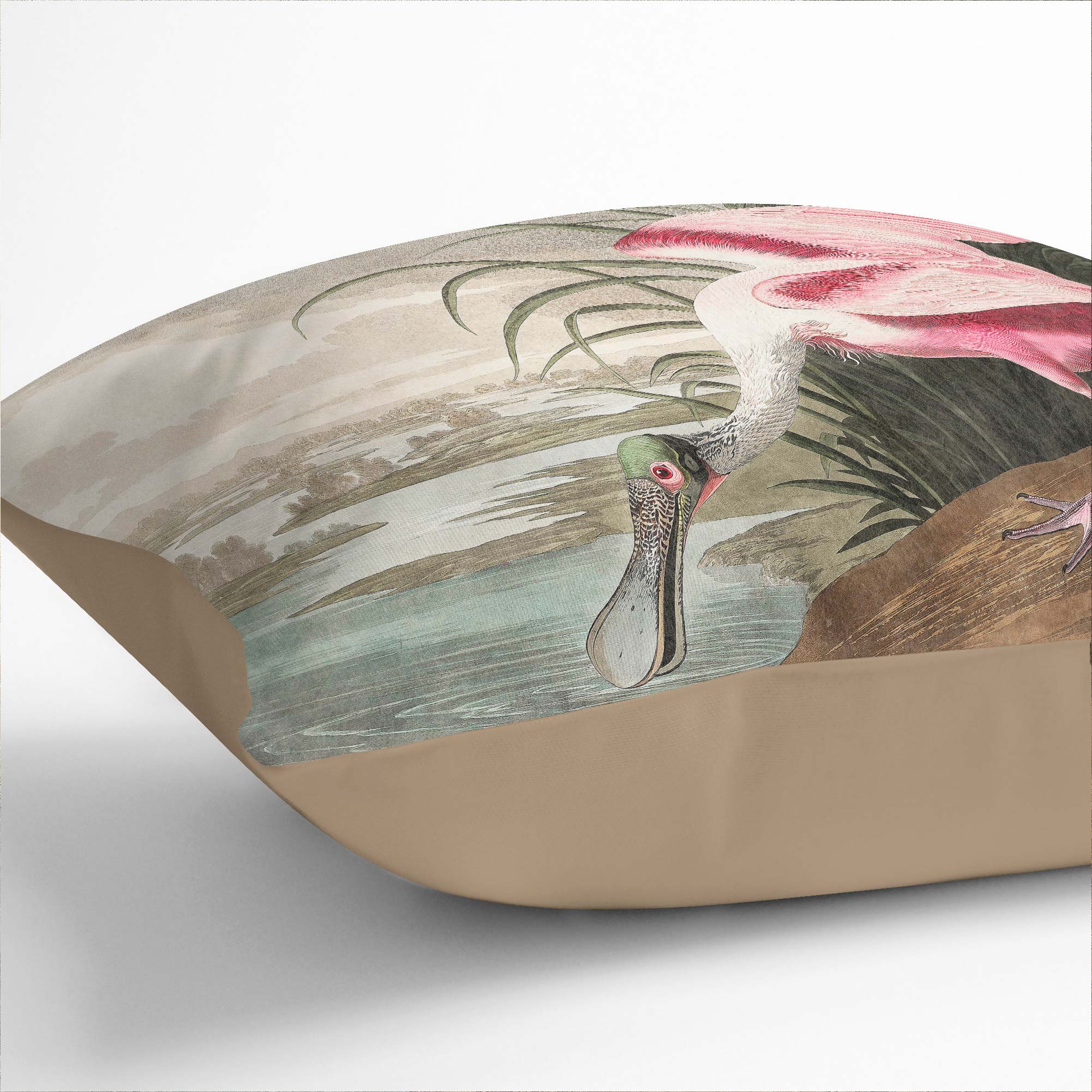Plump Cushion Roseate Spoonbill Bird John James Audubon Scatter Throw Pillow - Picture 8 of 12