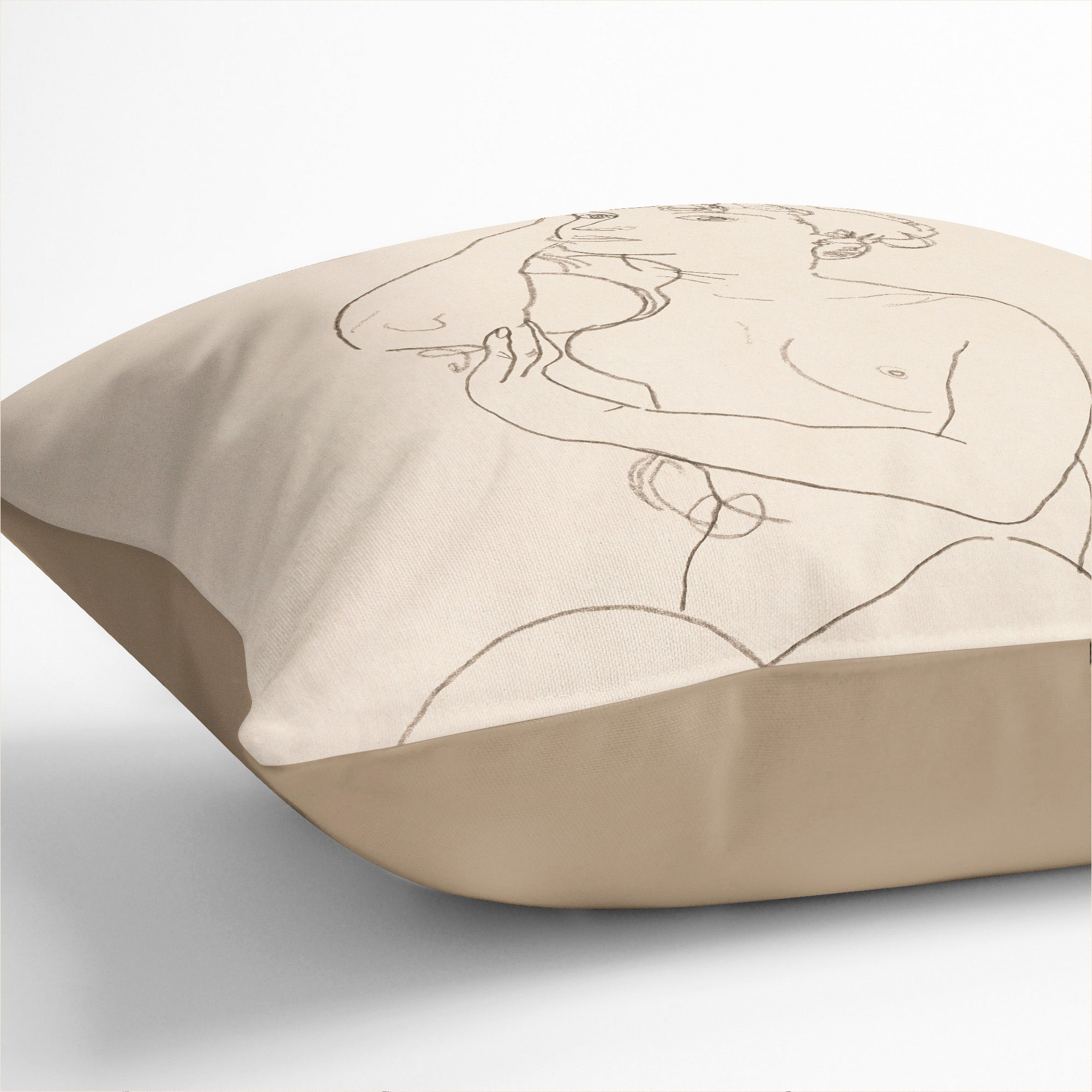 Plump Cushion Study Of A Naked Woman Vol.3 Egon Schiele Scatter Throw Pillow - Imagen 7 de 11