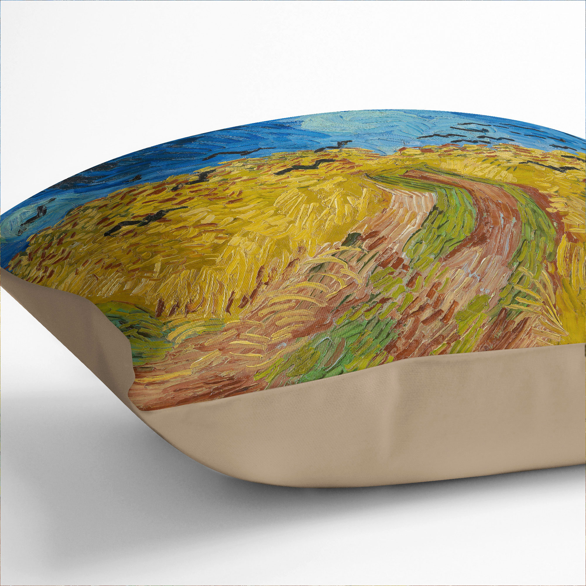 Plump Kissen Weizenfeld mit Krähen Vincent Van Gogh Dekokissenbezug - Bild 7 von 11