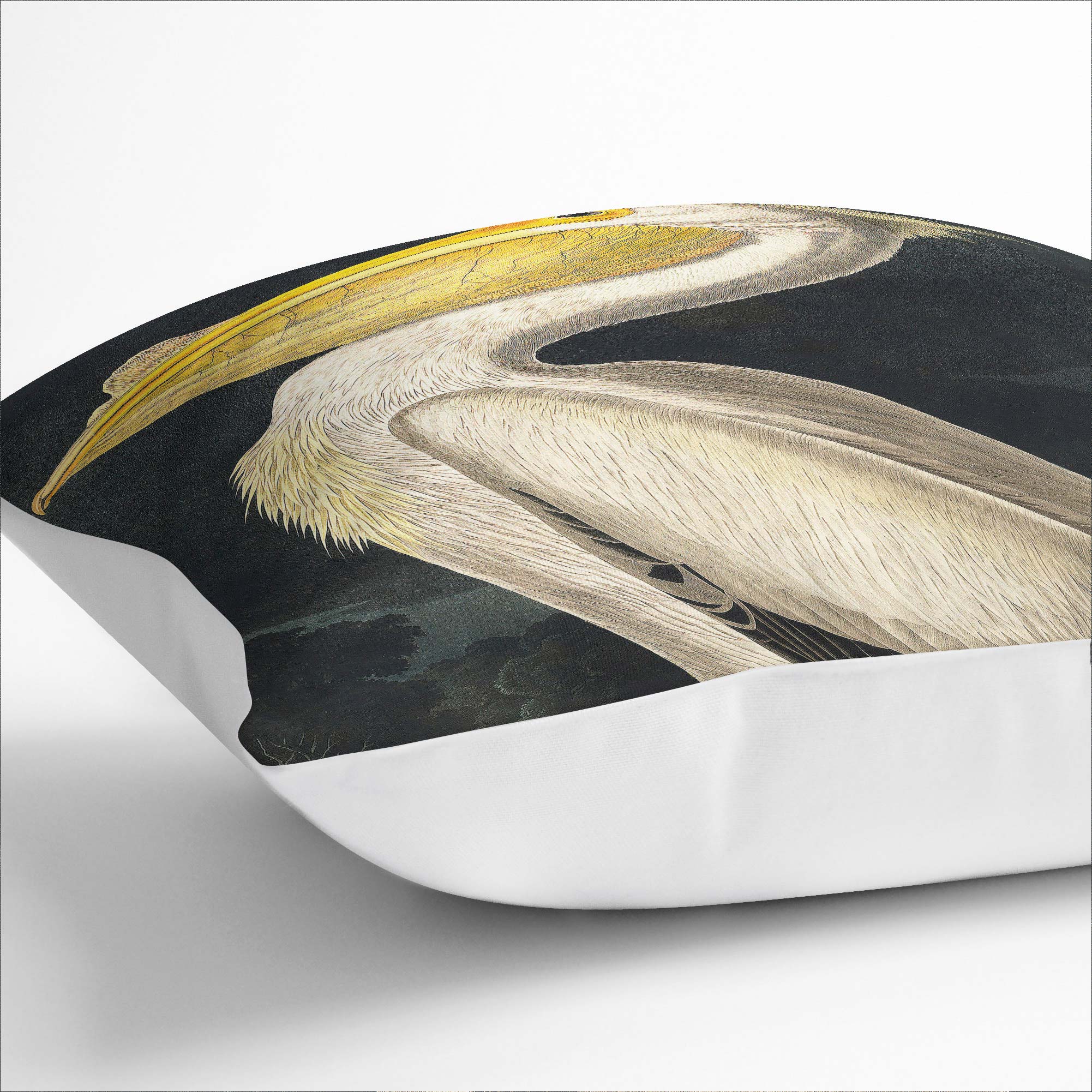 Plump Cushion American White Pelican Bird John James Audubon Scatter Pillow - Picture 6 of 12