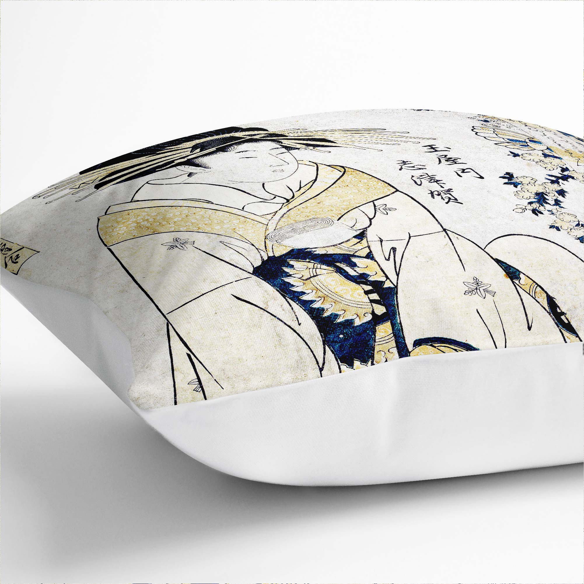 Plump Cushion Courtesan Kitagawa Utamaro Soft Scatter Throw Pillow Cover Filled - Picture 4 of 10
