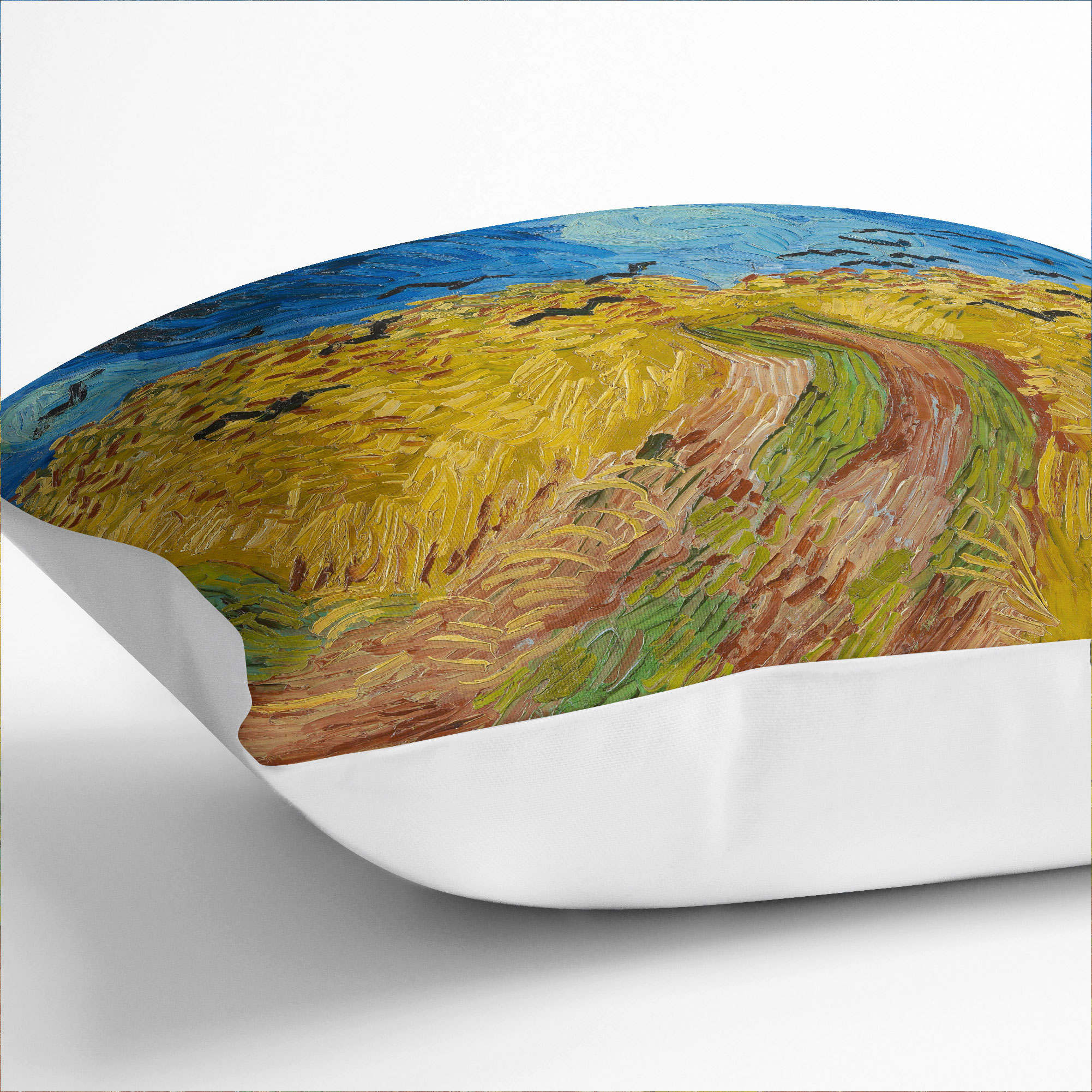 Plump Kissen Weizenfeld mit Krähen Vincent Van Gogh Dekokissenbezug - Bild 5 von 11