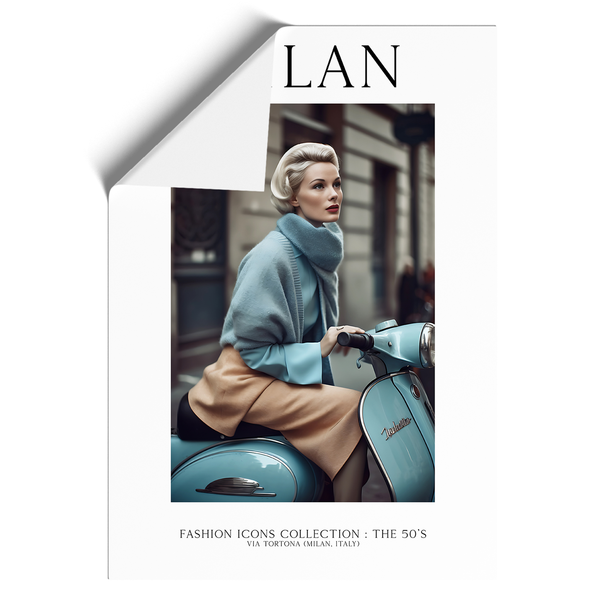 Fashion Icons Woman Colour Milan Italy Exhibition Framed Canvas Wall Art Print - Picture 8 of 8