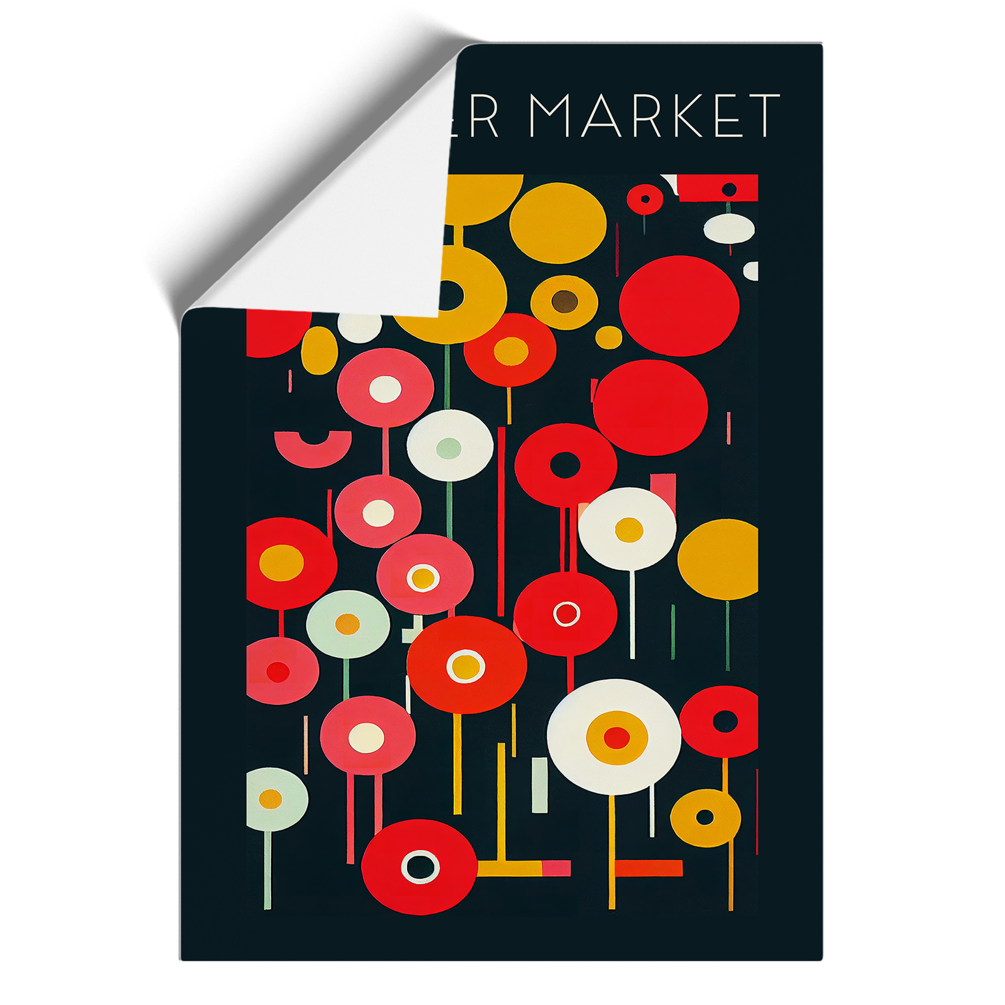 Blumenmarkt Pop Ausstellung gerahmt Wandkunst Poster Druck Bild groß - Bild 8 von 8