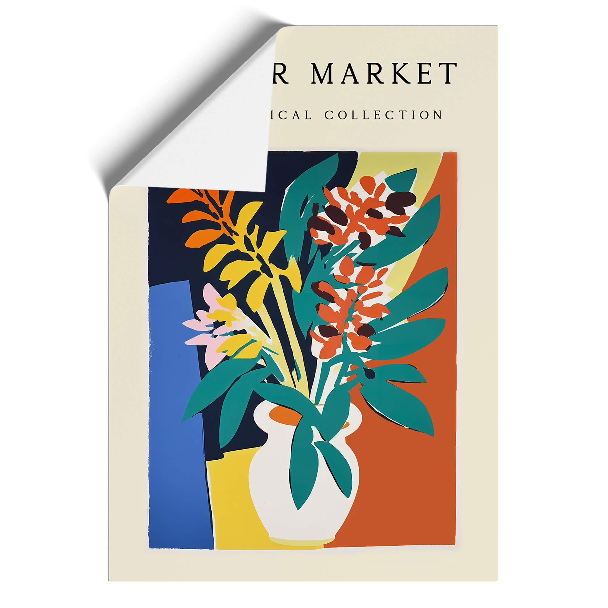 The Botanical Flower Market No.2 Exhibition Framed Canvas Wall Art Print Picture - Picture 8 of 8