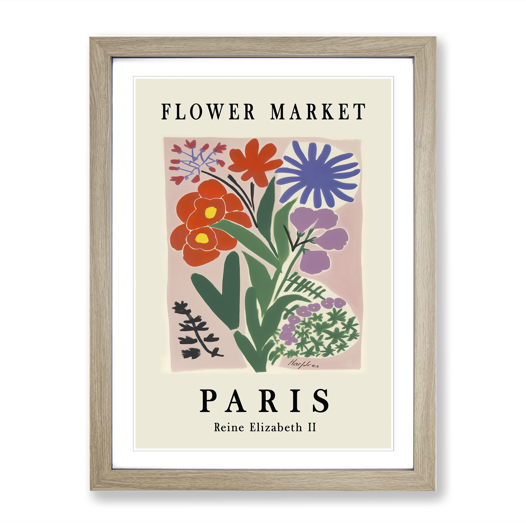 Flower Market in Paris No.1 Exhibition Framed Canvas Wall Art Print Picture - Picture 6 of 8